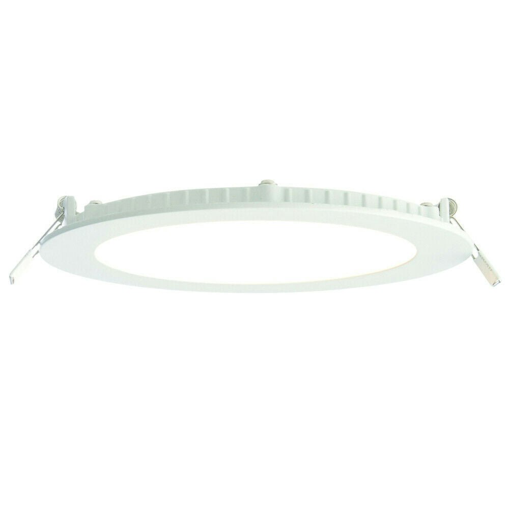Rackhams Light/White Ultra Slim Round Flush Ceiling 12W Cool Led 4000K Corridor Lamp Size 2