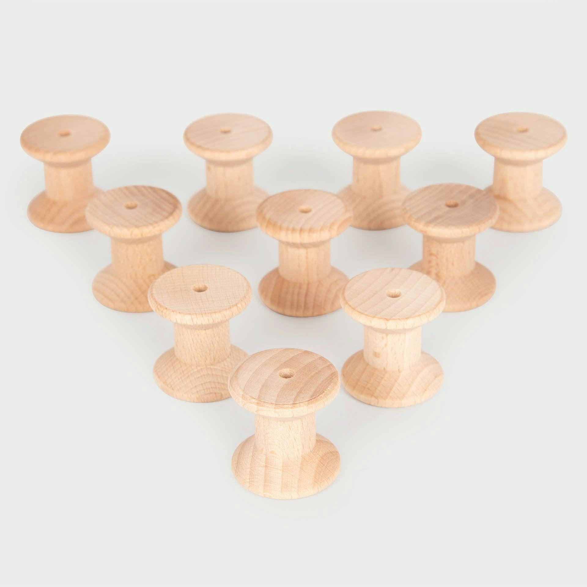 Tickit Natural Wooden Spools