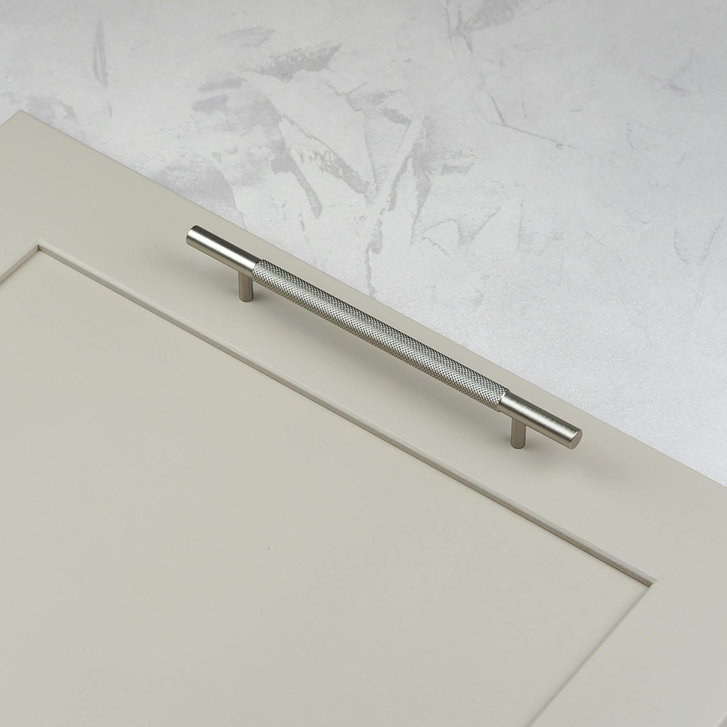 Handle & Home Knurled Brushed Nickel Handles And Knob - 160Mm Handle