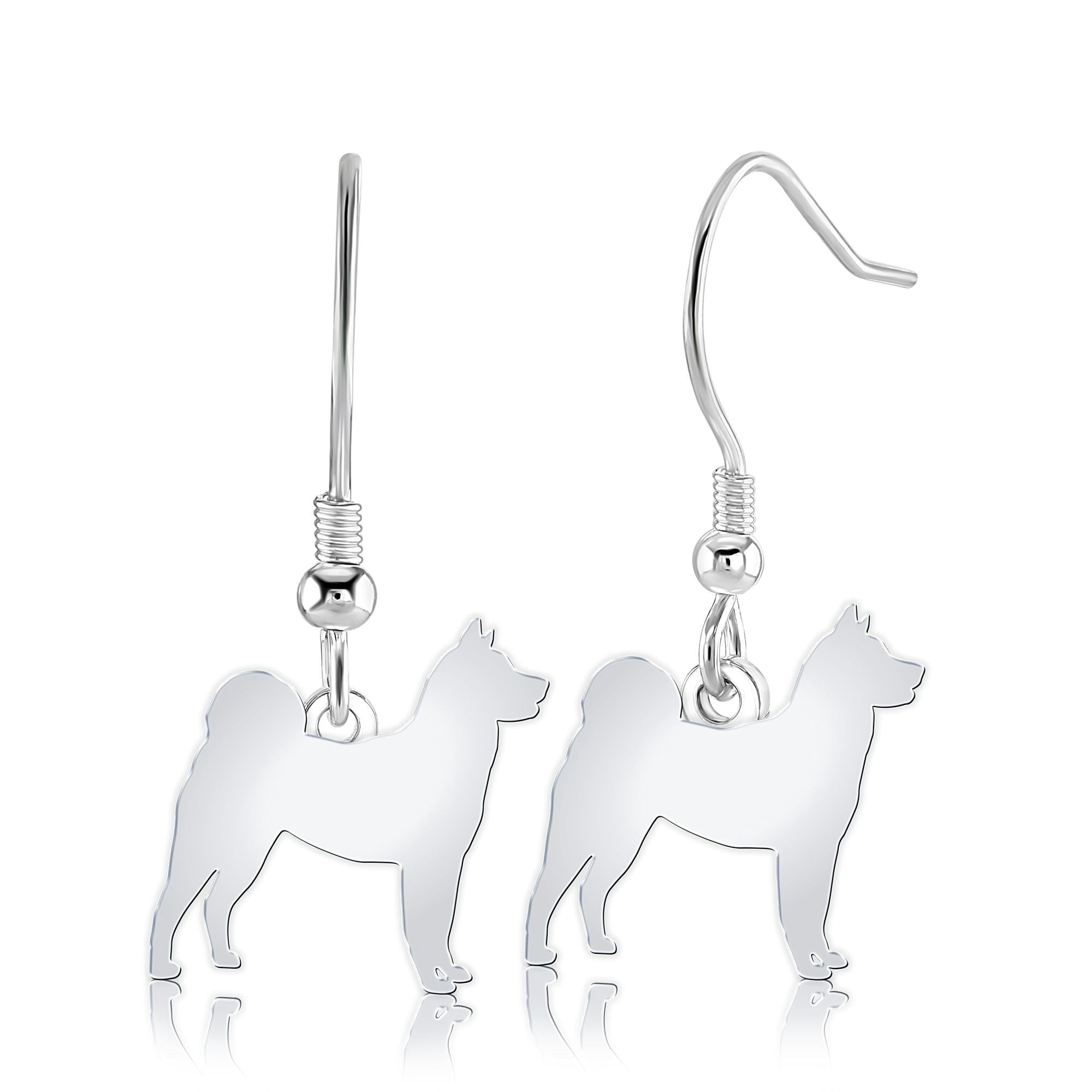 Mylee London Silver Akita Silhouette Earrings - Yes - Hook