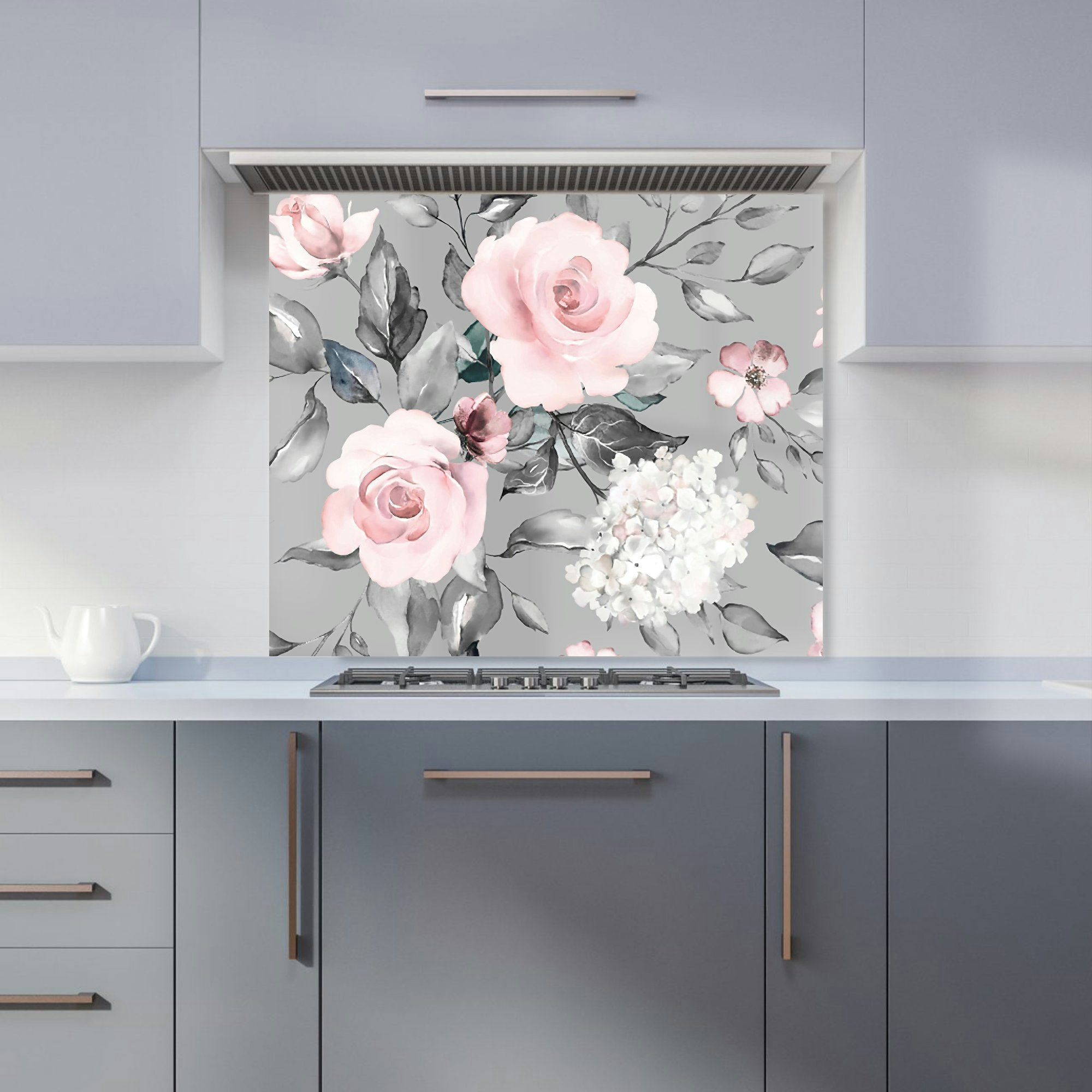 Warren Reed Pink - Designer Dusty Roses Kitchen Splashback - W900mm X H750mm
