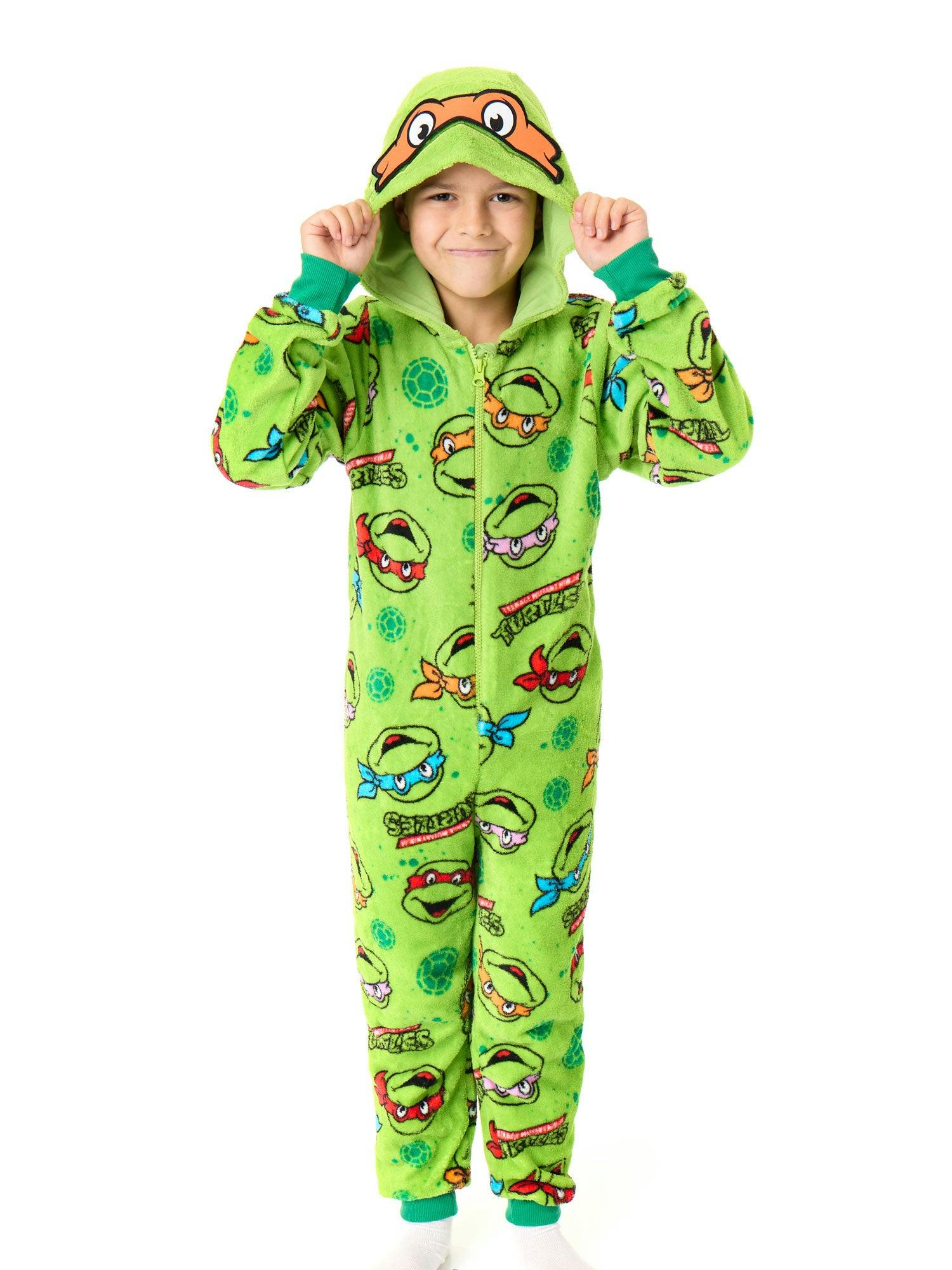 Vanilla Underground Boys Green Teenage Mutant Ninja Turtles Novelty Masks Onesie - 4-5 Years