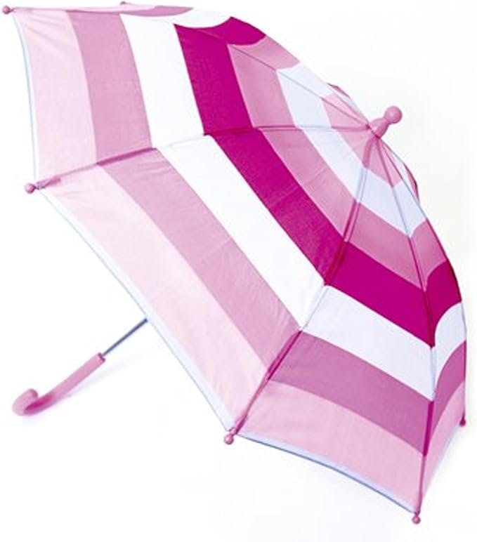 Kav Boys Pink Kids Transparent School Umbrella And Girls - Sweet, Beautiful, Lightweight Design Dome Parasol For Your Child - Striped