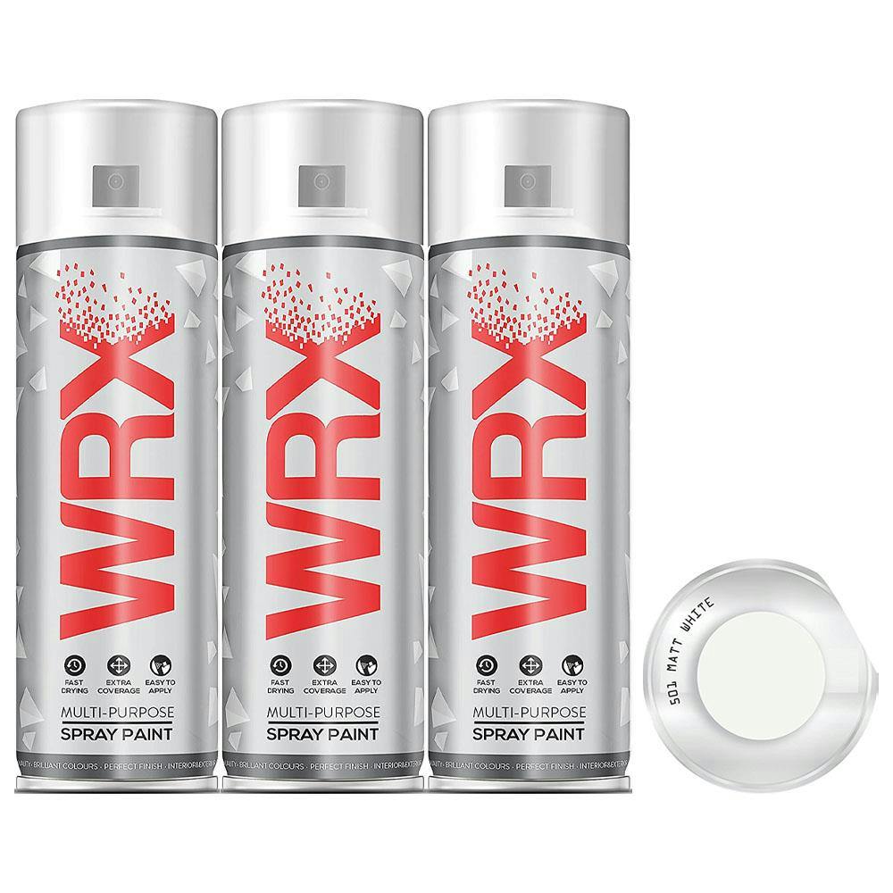 Rackhams White 4X Wrx Matt Spray Paint 400Ml - Image 5