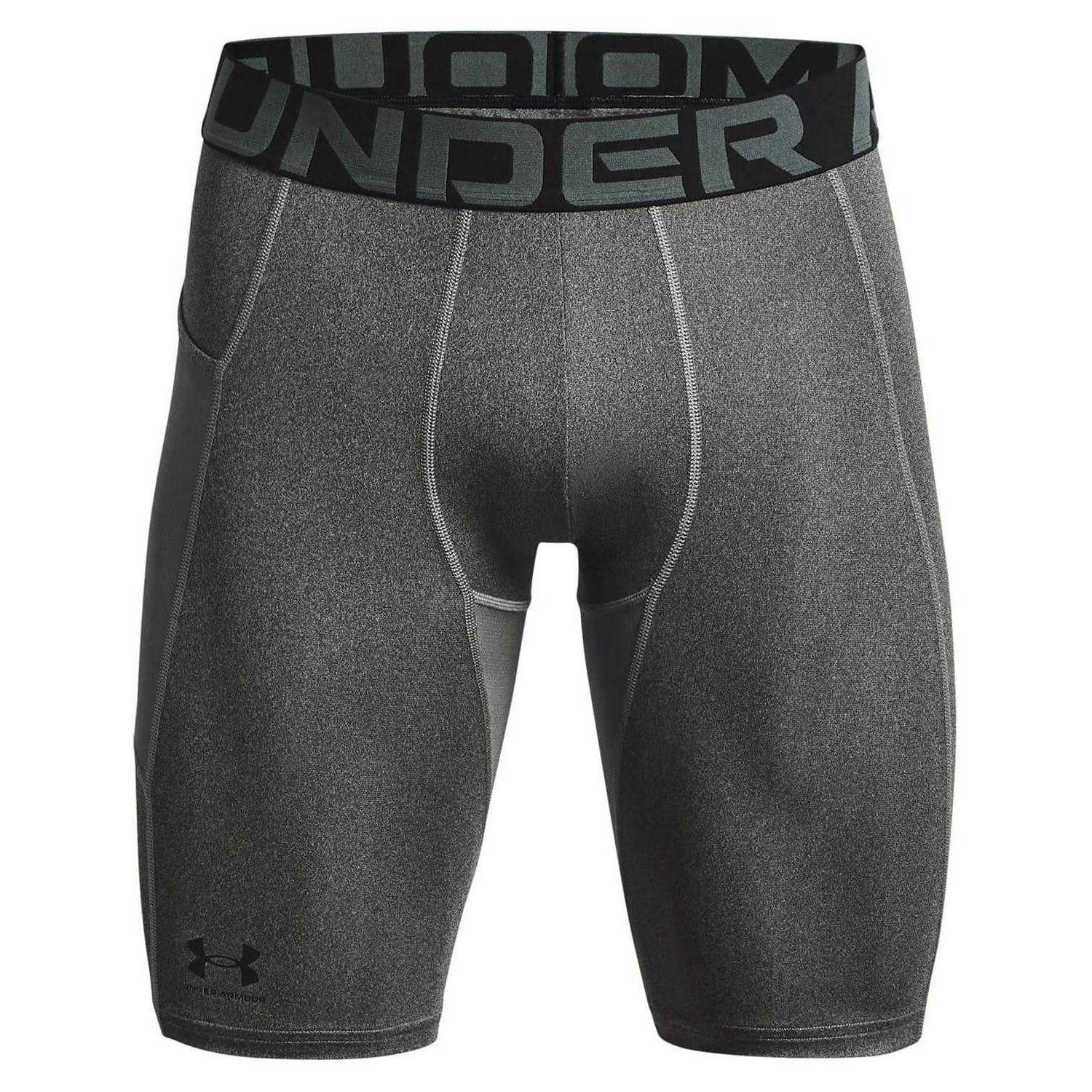 Under Armour Men's Heatgear Tight Compression Shorts - Carbon Heather - Xl - Carbon Heather - 100% Mixed