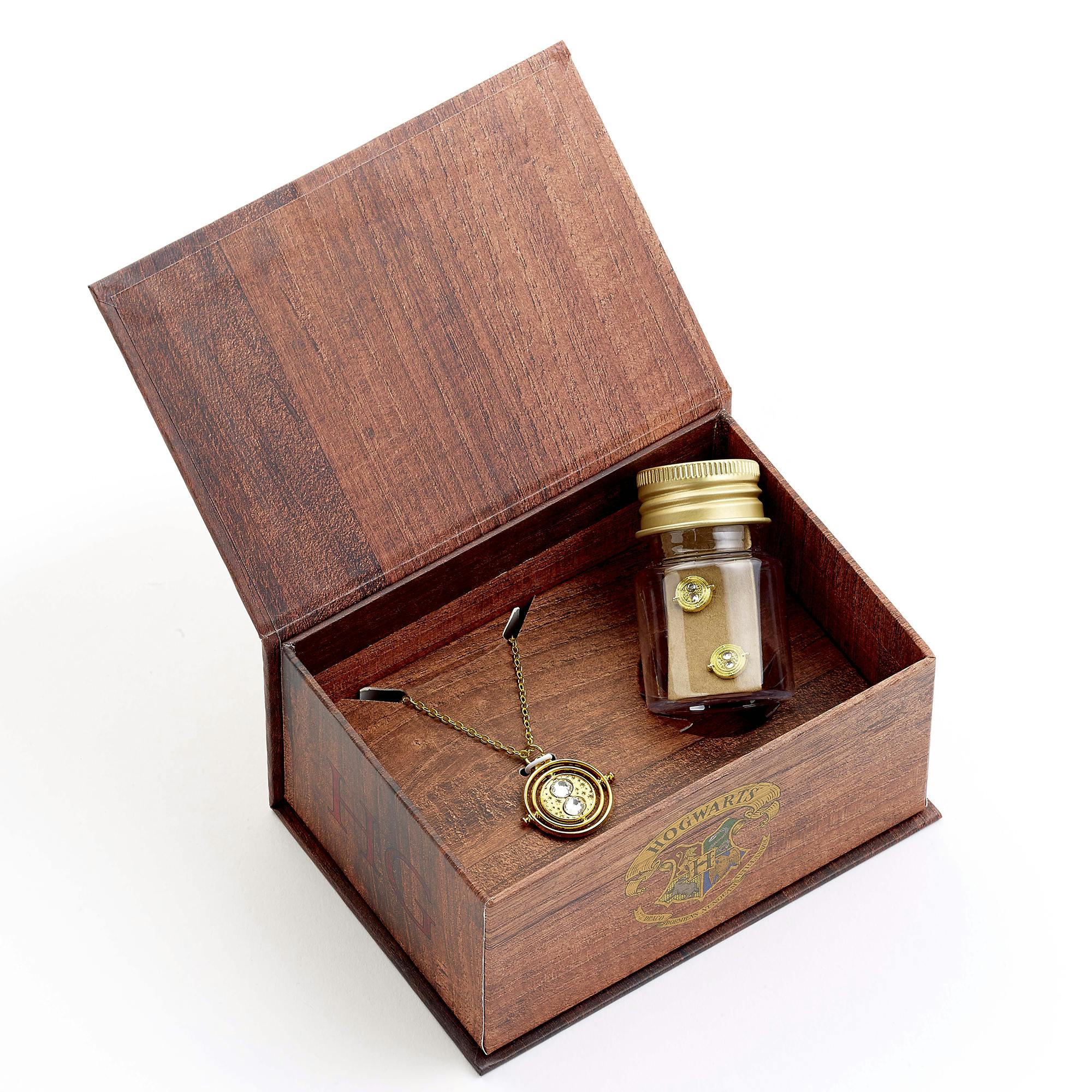 The Carat Shop Harry Potter Hermione Potions Gift Box With A Time Turner Necklace & Stud Earrings