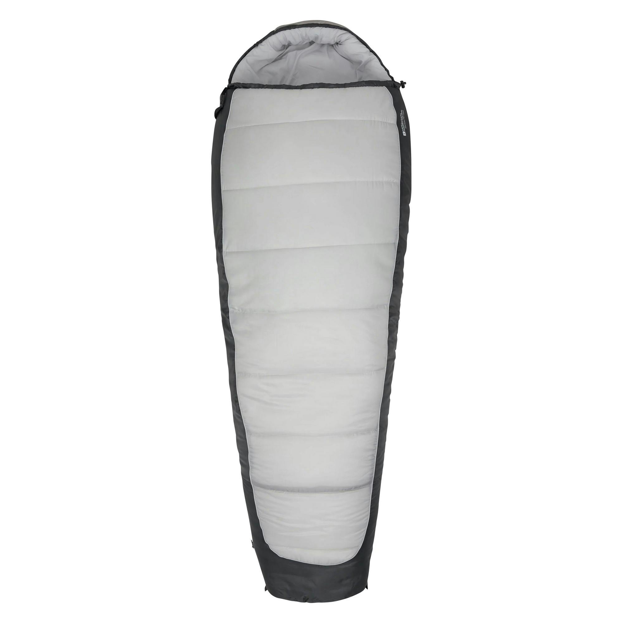 Mountain Warehouse Dark/Grey Microlite 1400 Right Zip Winter Mummy Sleeping Bag - 200Cm