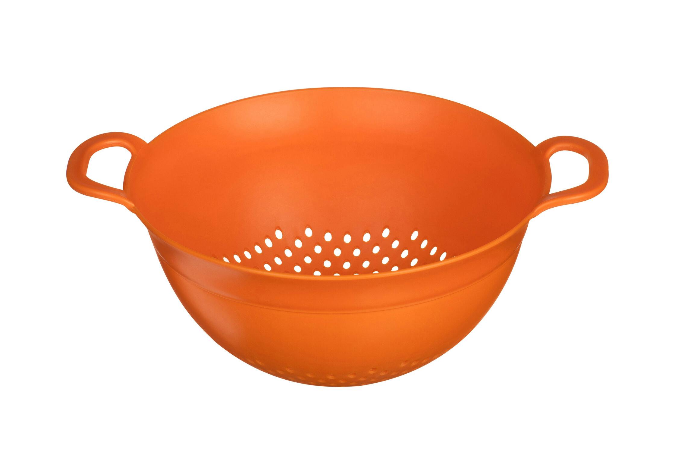 Rackhams Orange Elon Small Colander With Dual Handles