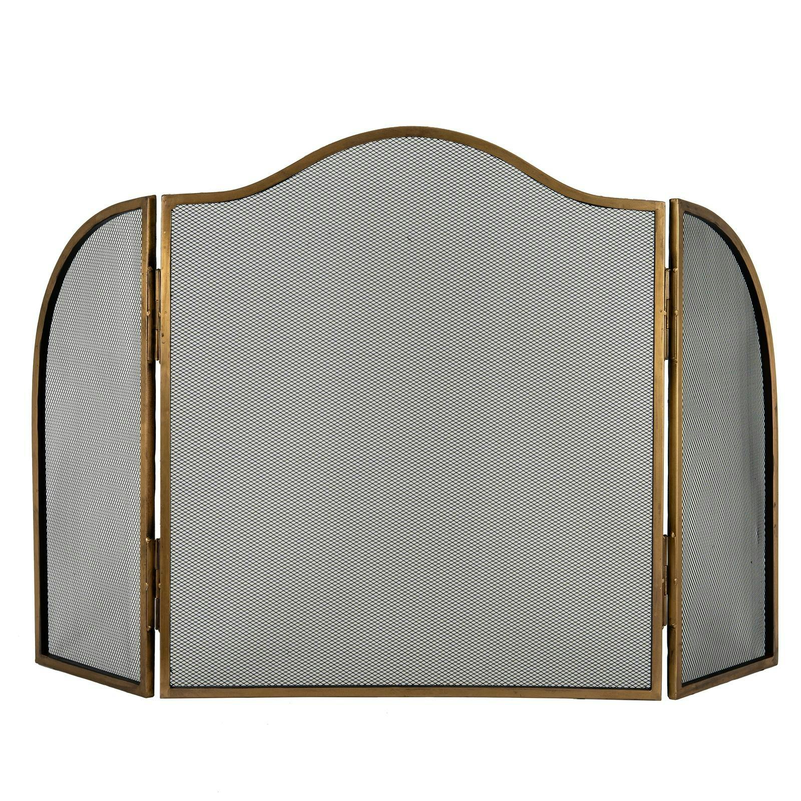 Hill Interiors Antique Look Fire Screen - Brass - Brass - 65Cm X 3Cm X 65Cm - 100% Mixed