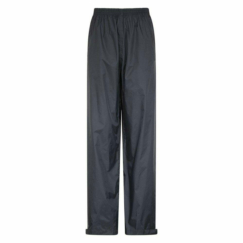 Mountain Warehouse Men's Black Downpour Waterproof Trousers - Xxs R - 100% Polyester
