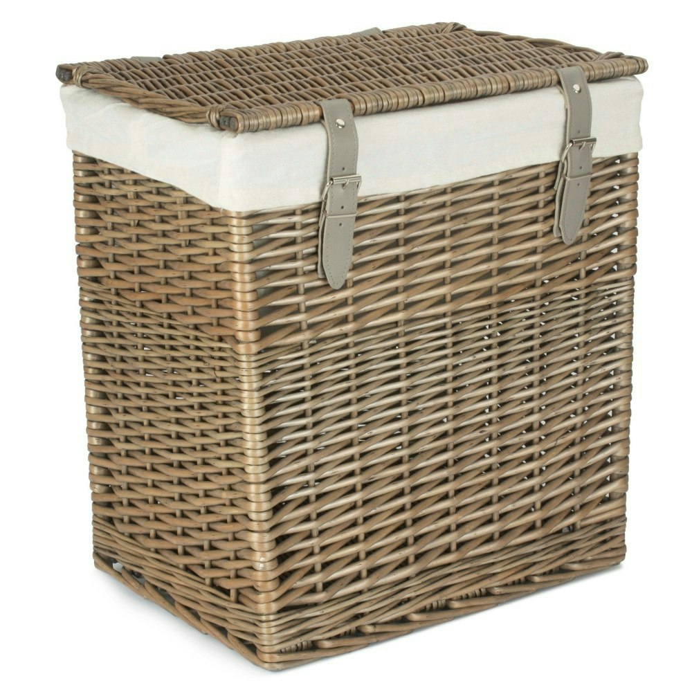 Red Hamper Small Boutique Antique Wash Storage Laundry Basket With Lining