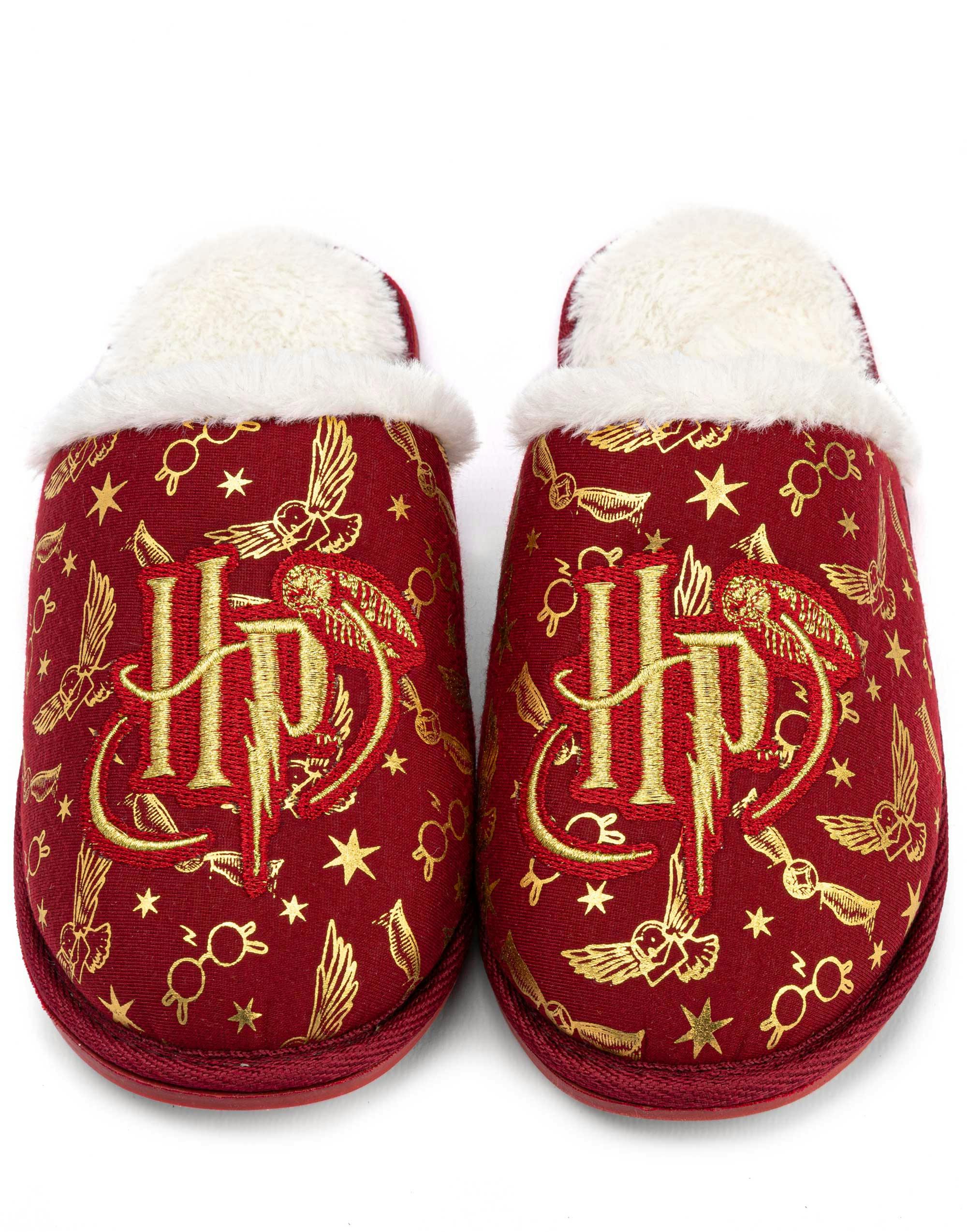 Vanilla Underground Women's Red Harry Potter Logo Mule Slippers - 5-6 Uk