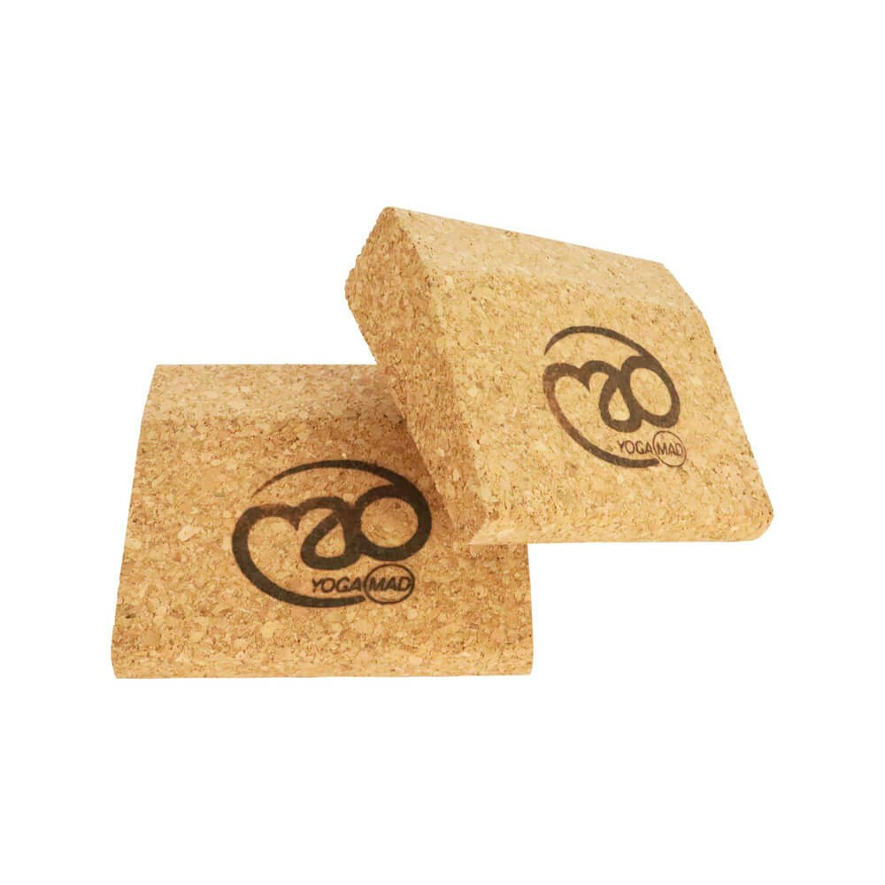 Fitness Mad Green Yoga Mad Mini Cork Yoga Wedge (Pack Of 2)