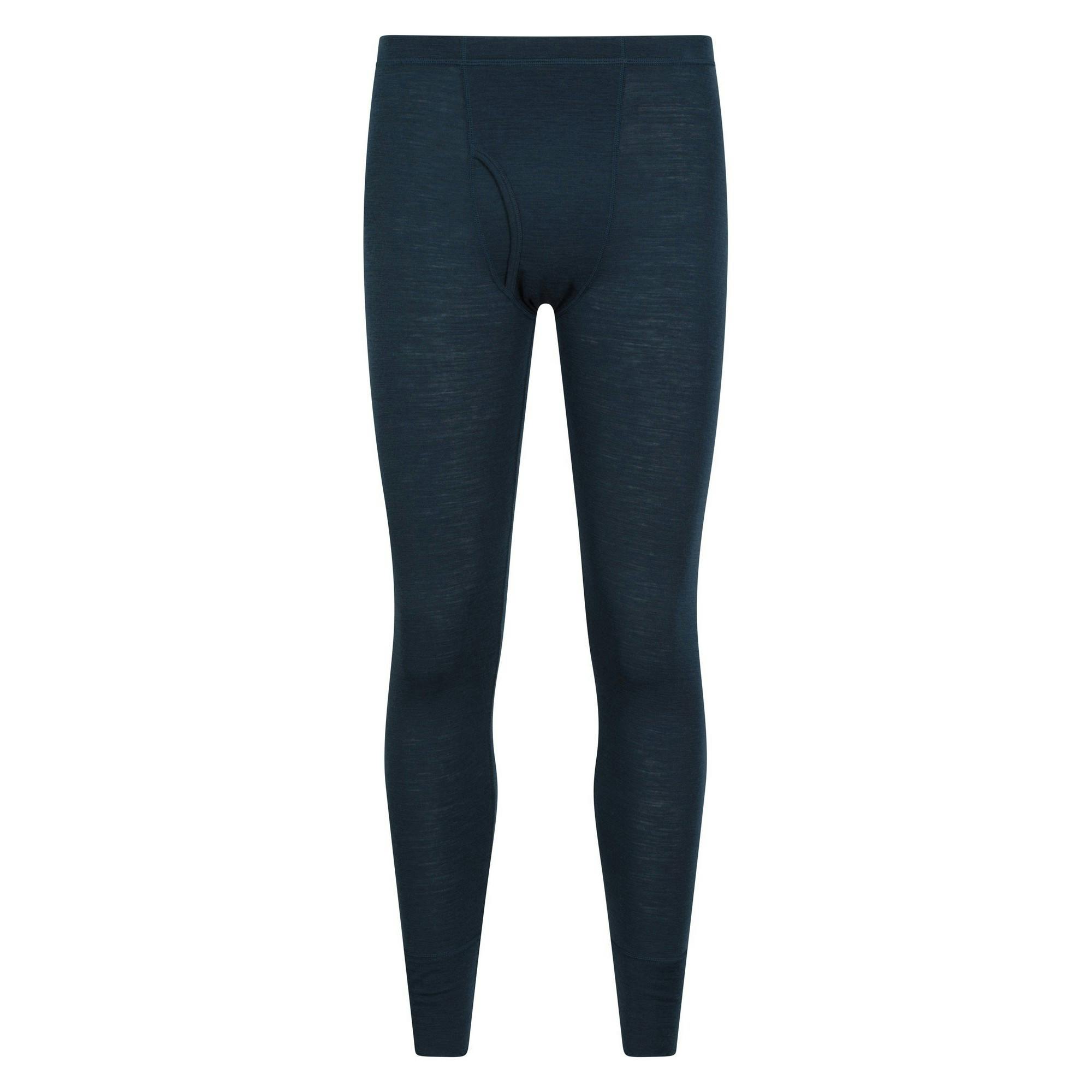 Mountain Warehouse Men's Merino Ii Thermal Bottoms - Petrol - 4XL - Petrol - 100% Merino Wool