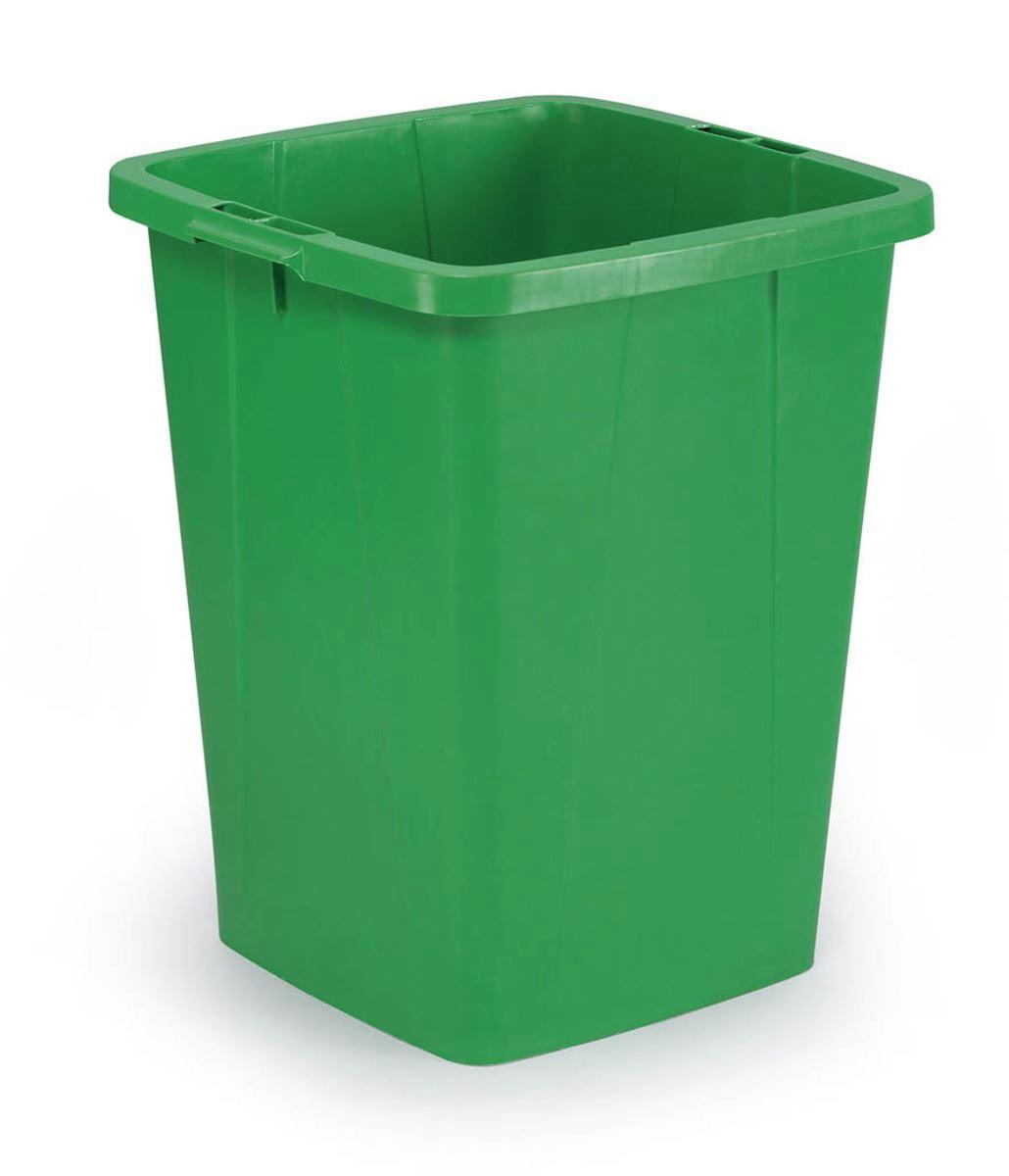 Durable Green 90L Waste Bin | Square Recycling Bin | Food Bin | Durabin