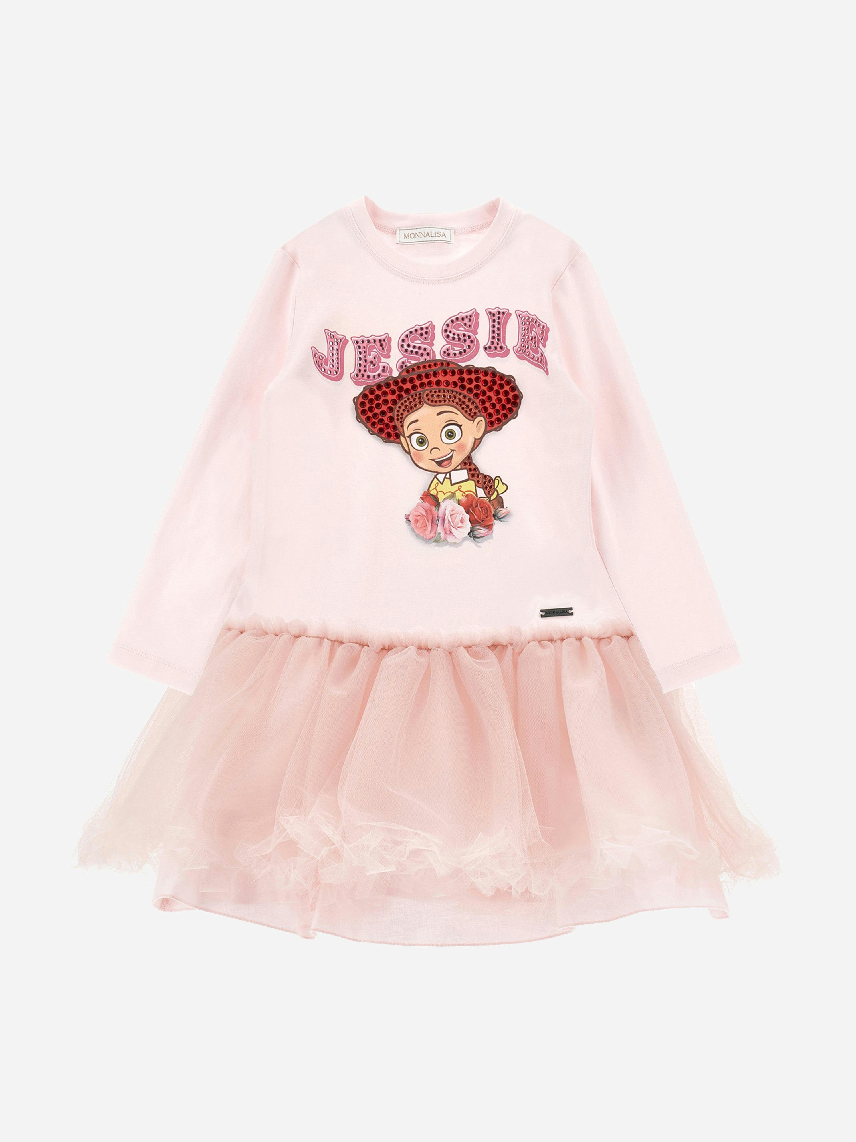 Monnalisa Girls Pink Disney Toy Story Jessie Dress In - 5 Yrs