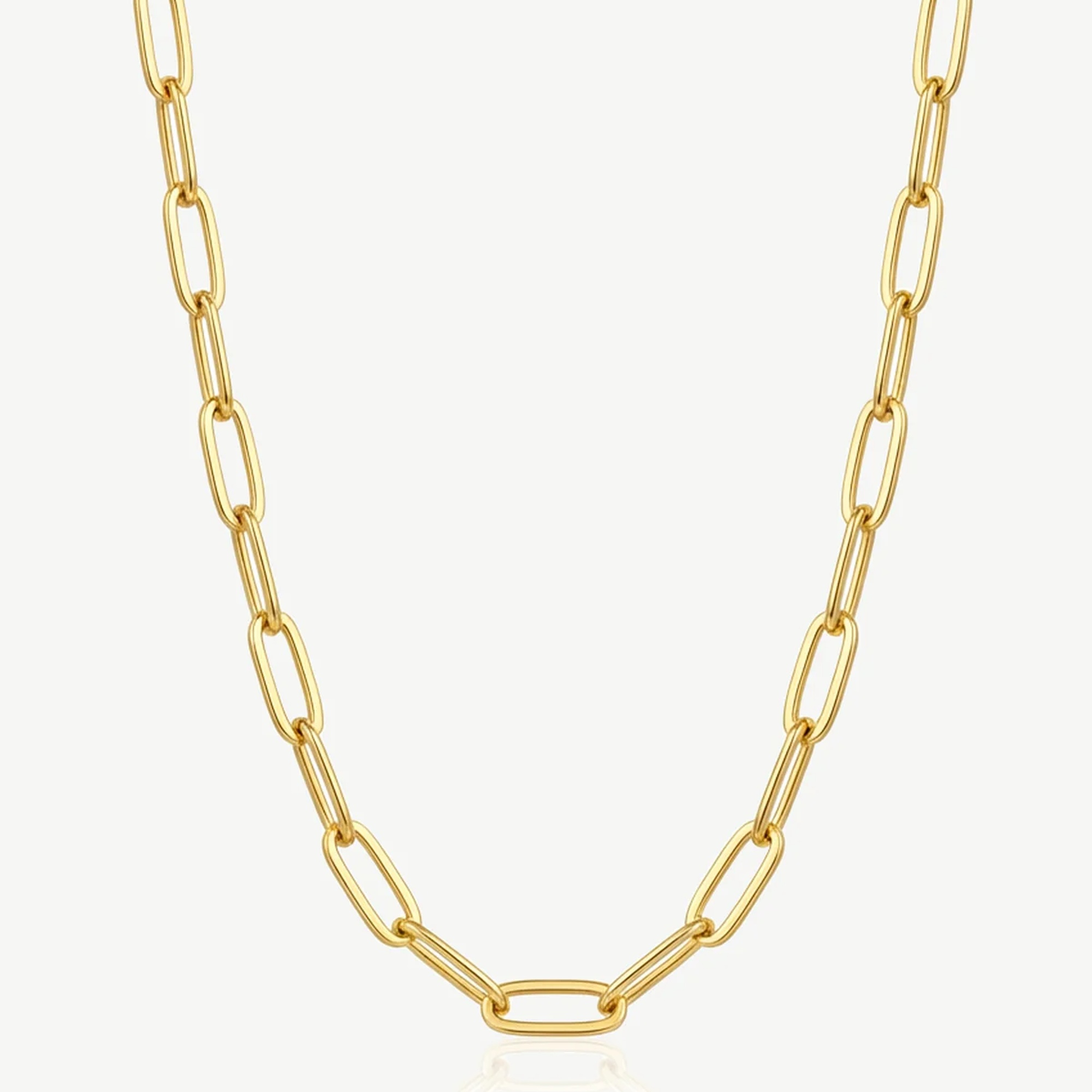 Muchv Gold 4Mm Link Chain Necklace