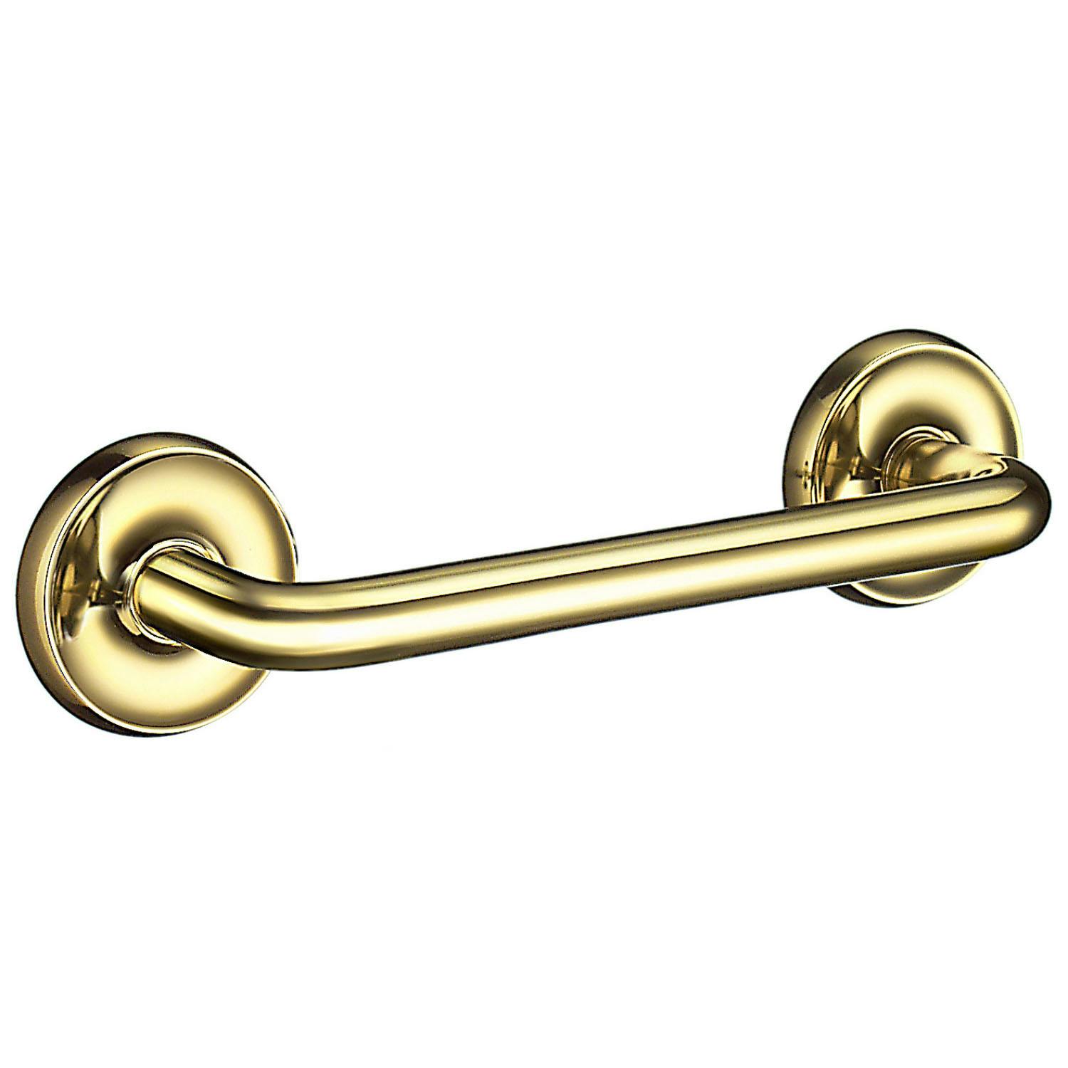 Smedbo Polished Brass Grab Bar 27Cm Toilet Handle Or Bath Shower Safety Hand Rail For Elderly, Disabled, Seniors Mobility Aid