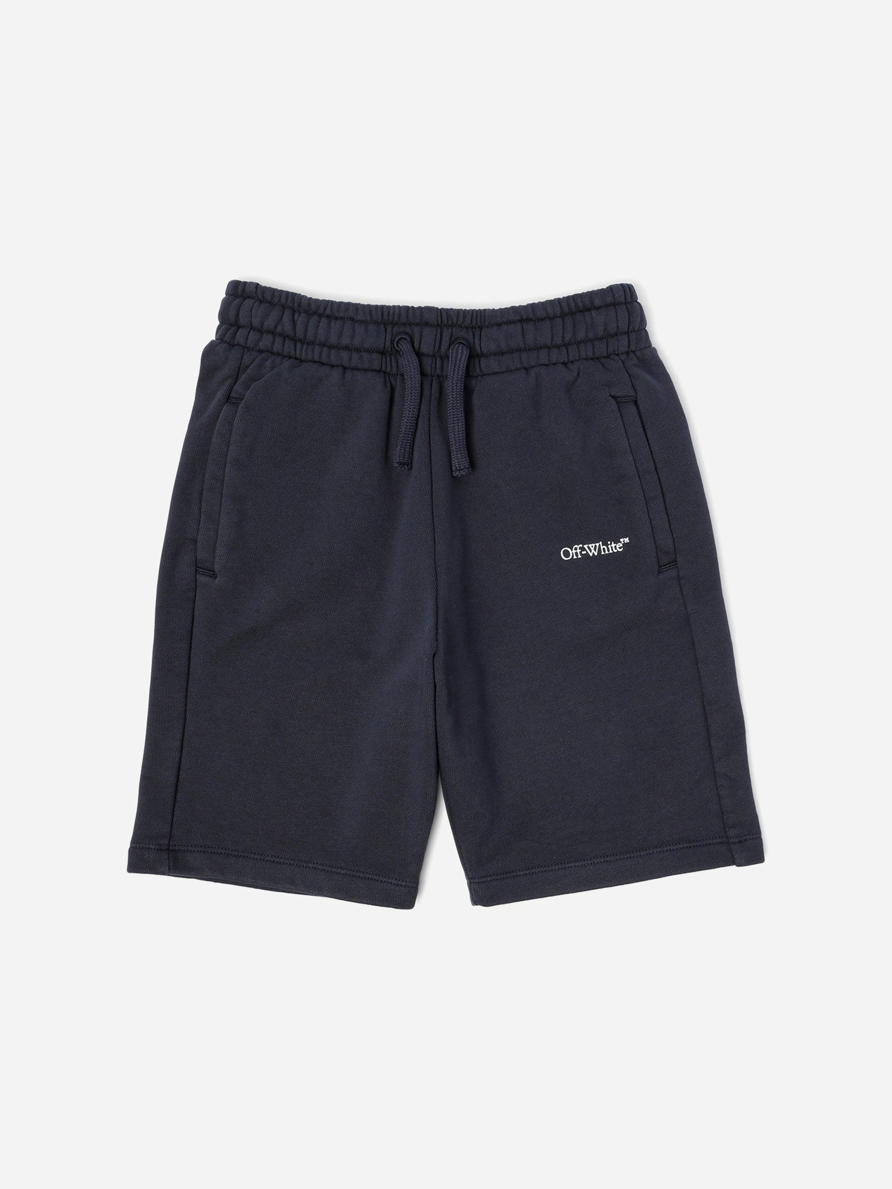Off-White Boys White Off- Bookish Sweatshorts In Navy - Navy - 6 Yrs