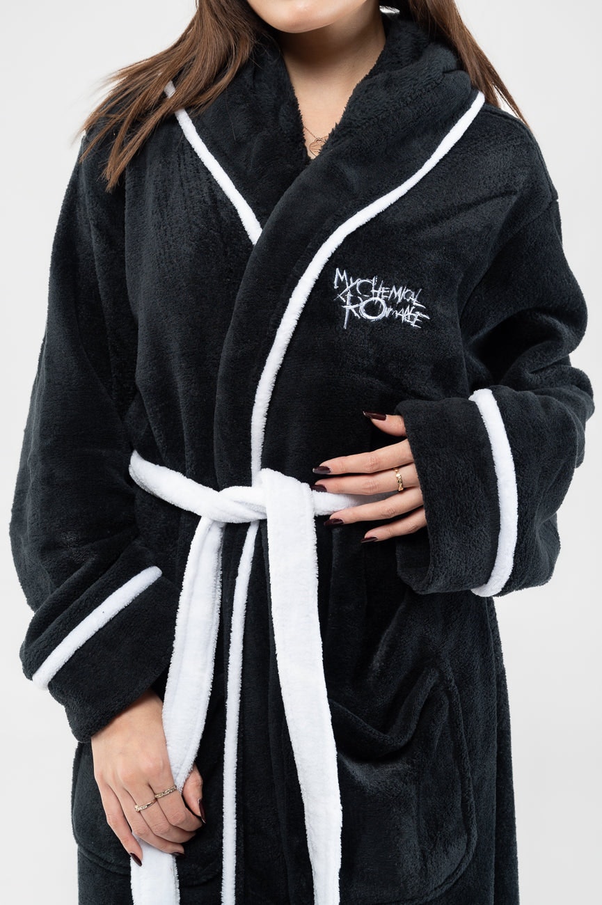 Paradiso Clothing Unisex Black Paradiso My Chemical Romance The Parade Bathrobe - M