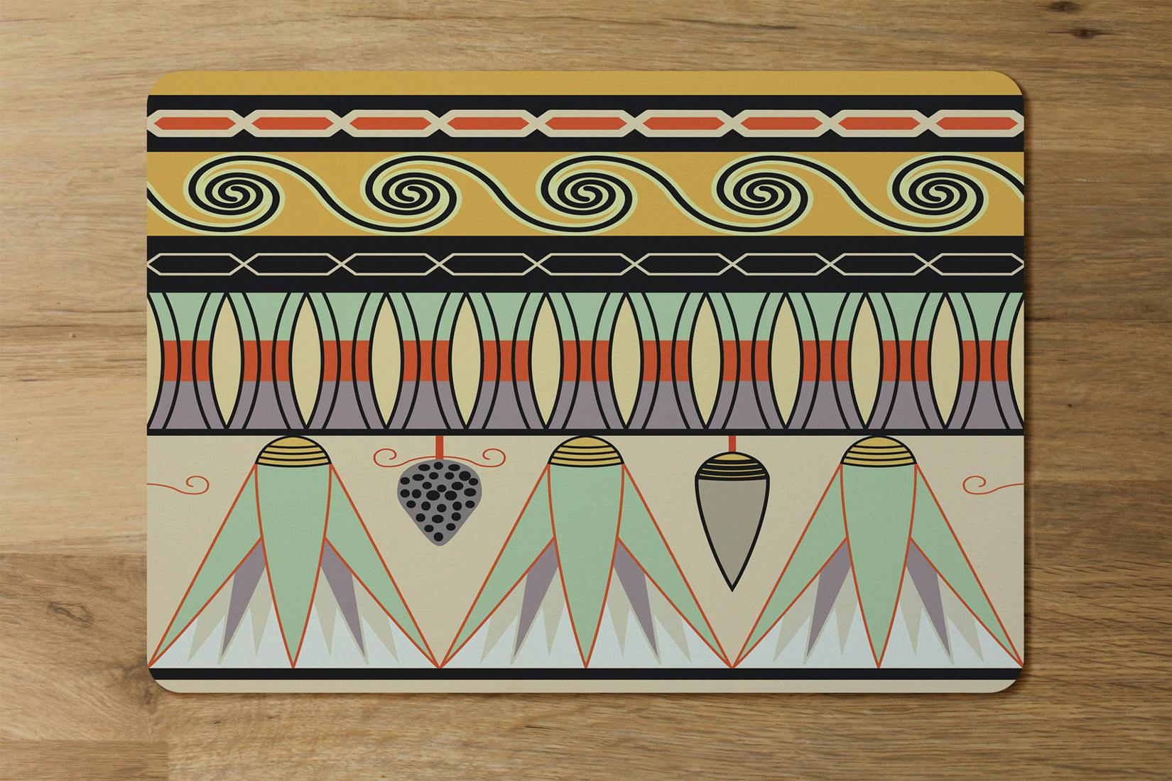 Rackhams Set Of 12 Placemats And Coasters With Designer Artwork And Wood Bottom