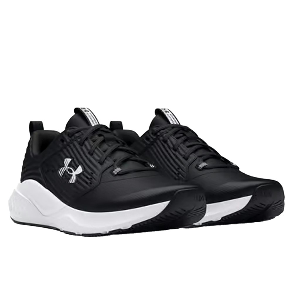 Under Armour Unisex Black/White Adult Charged Commit Tr4 Trainers - Size 10 Uk