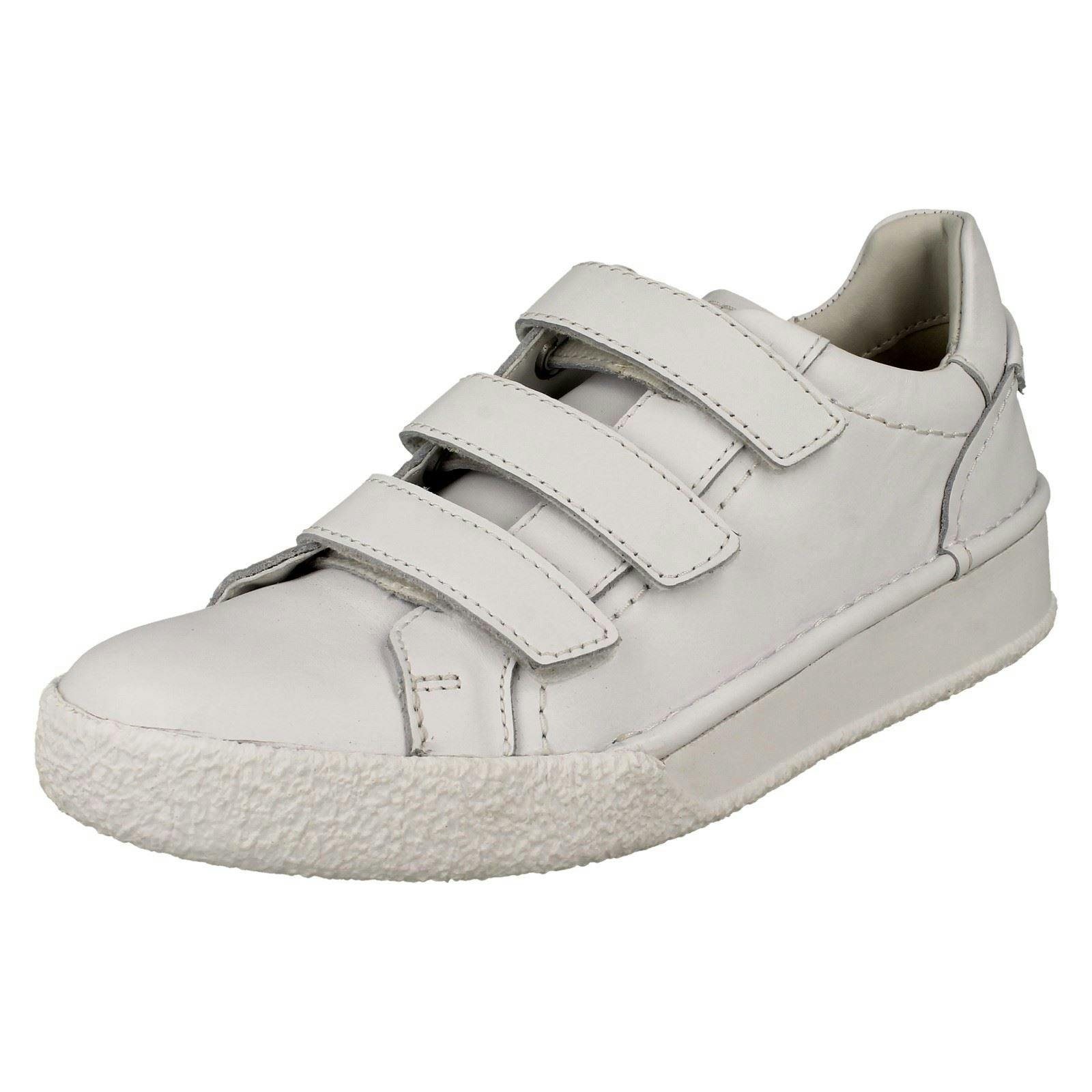 Clarks Women's White Hook And Loop Fastening Trainers Craftcup Strap - Uk 7