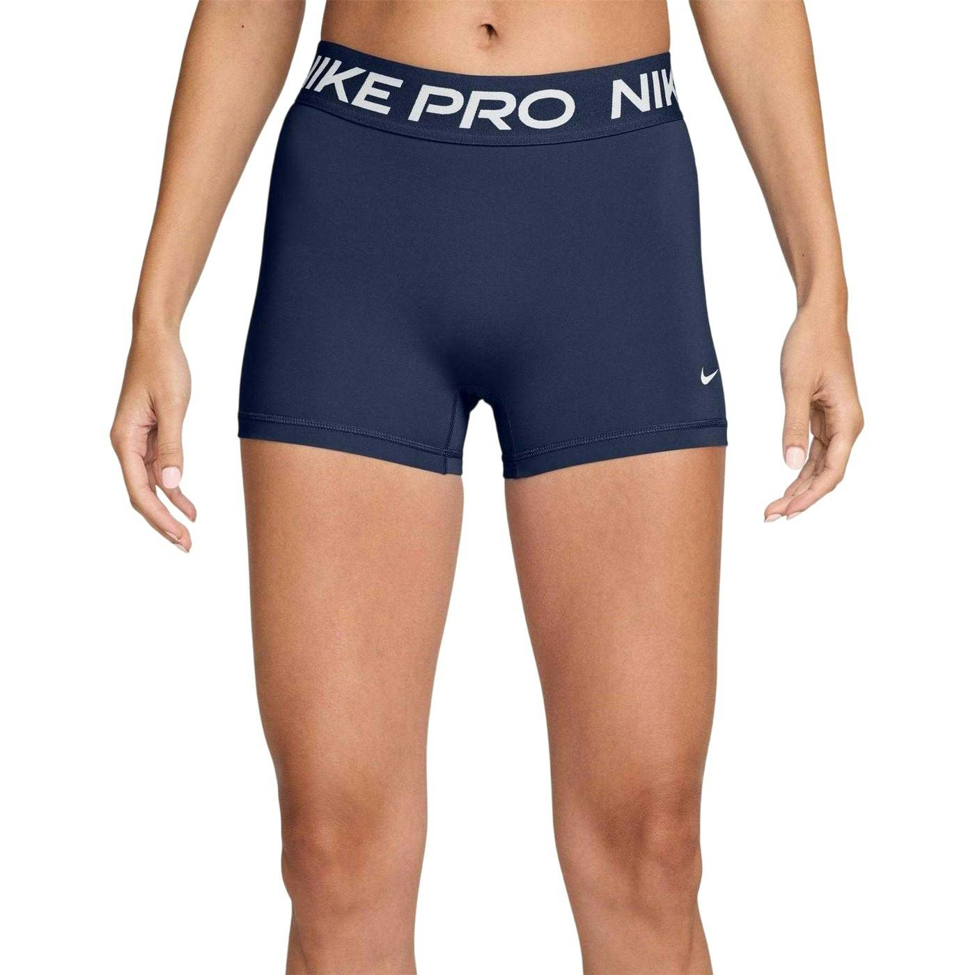 Nike Women's Pro Compression Shorts - Midnight Navy - 14 Uk - Midnight Navy - 78% Polyester/22% Spandex