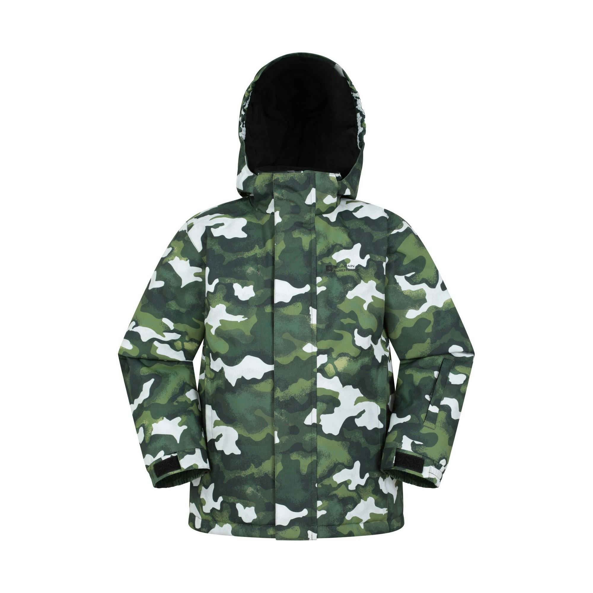 Mountain Warehouse Dark/Green Childrens/Kids Mogal Camo Ski Jacket - 2-3 Years - 100% Polyester