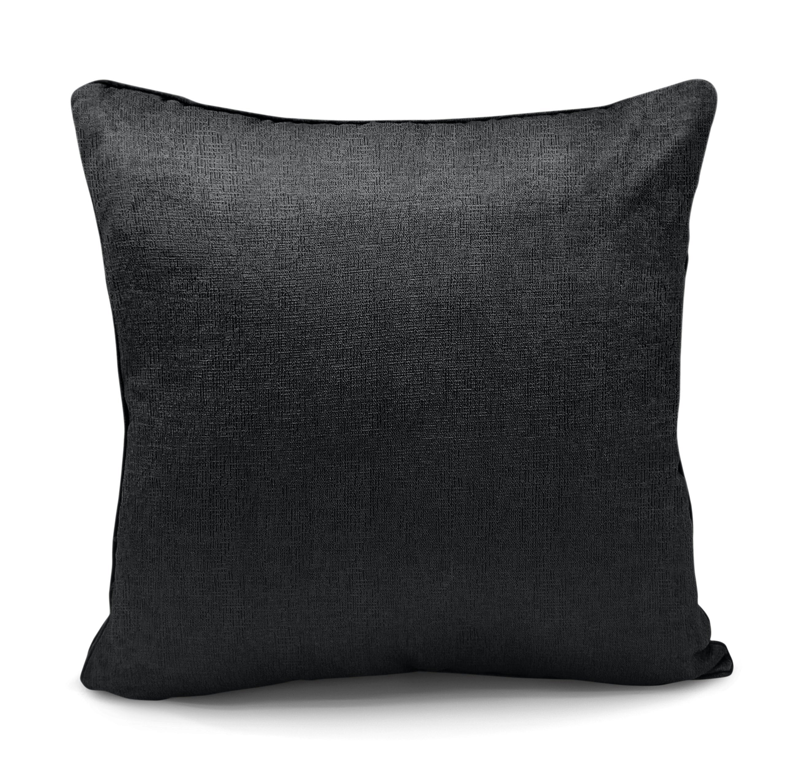 Intimates Black Embossed Plain Scatter Cushion - 43Cm X 43Cm