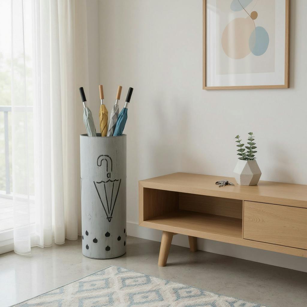 Rackhams Cream Msl 49Cm Metal Umbrella Stand
