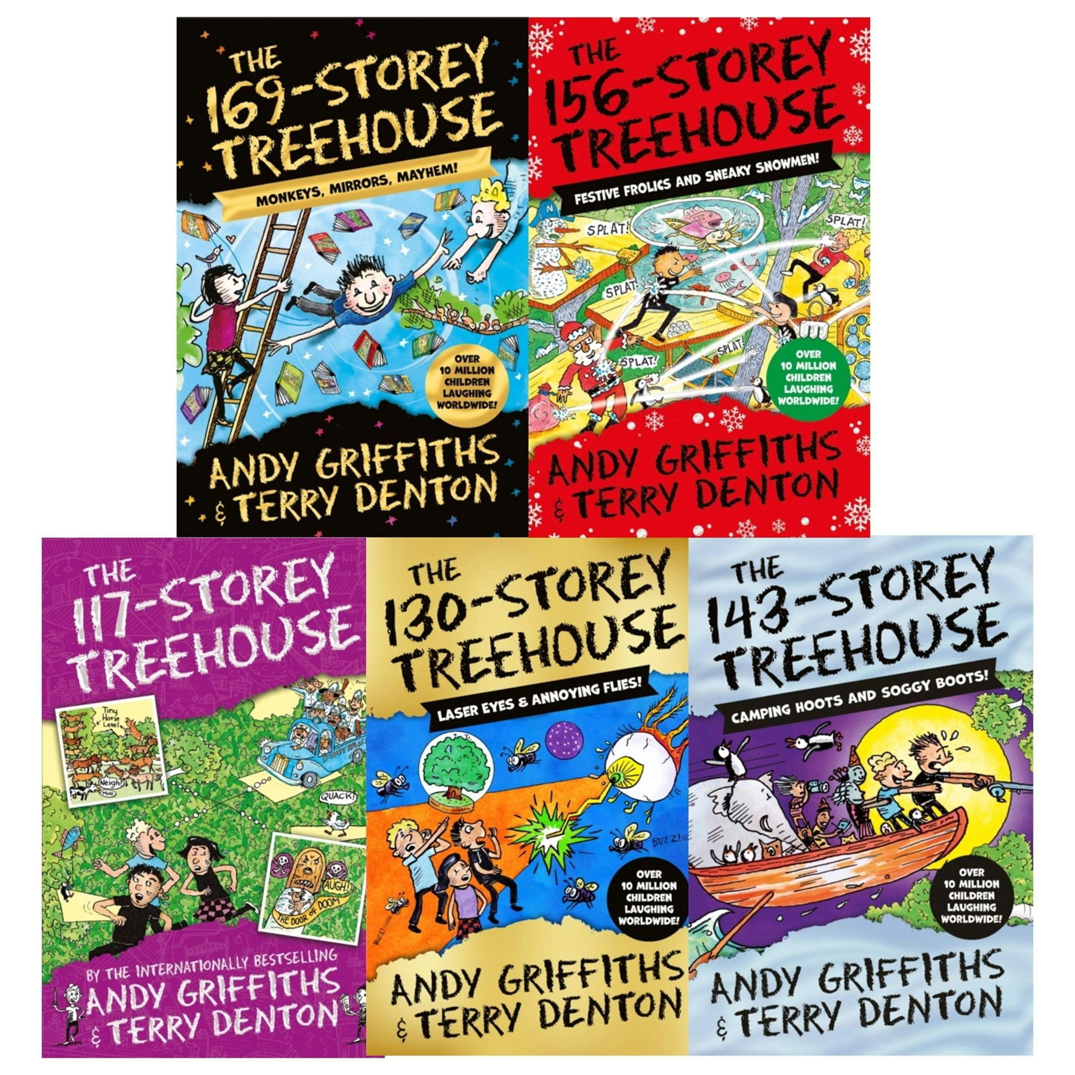 Macmillan The Treehouse Storey 5 Book Set By Andy Griffiths & Terry Denton - 169, 156, 143, 130 117 Storey