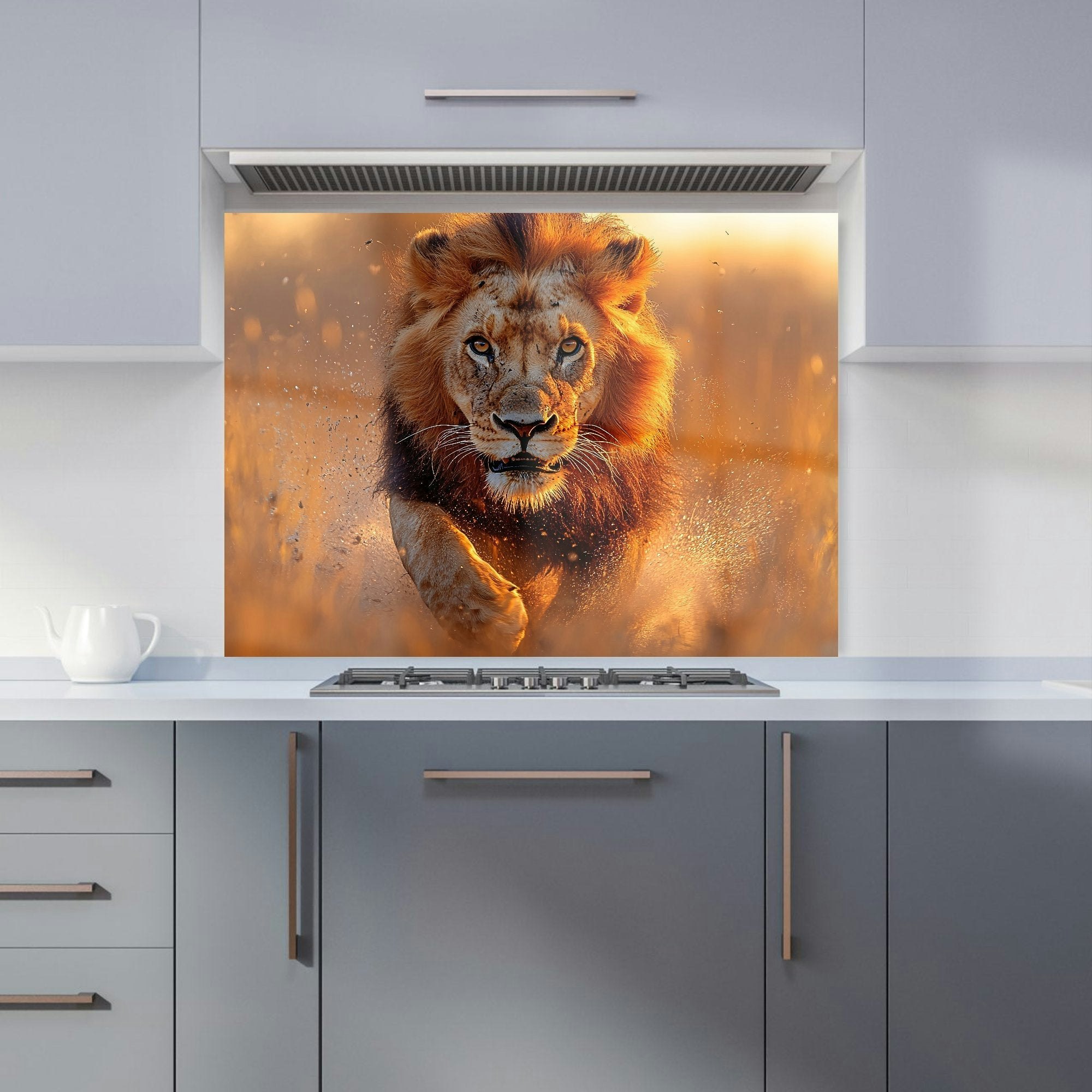Warren Reed Lion Kitchen Splashback - W900mm X H650mm