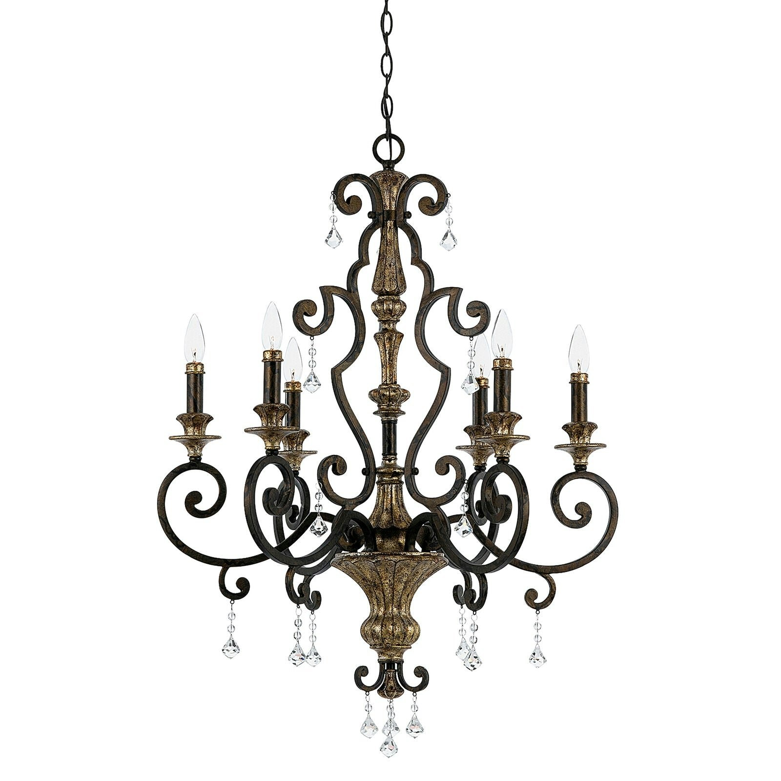 Rackhams Light Bulb Chandelier Hanging Pendant Heirloom Led E14 60W Bulb Size 6