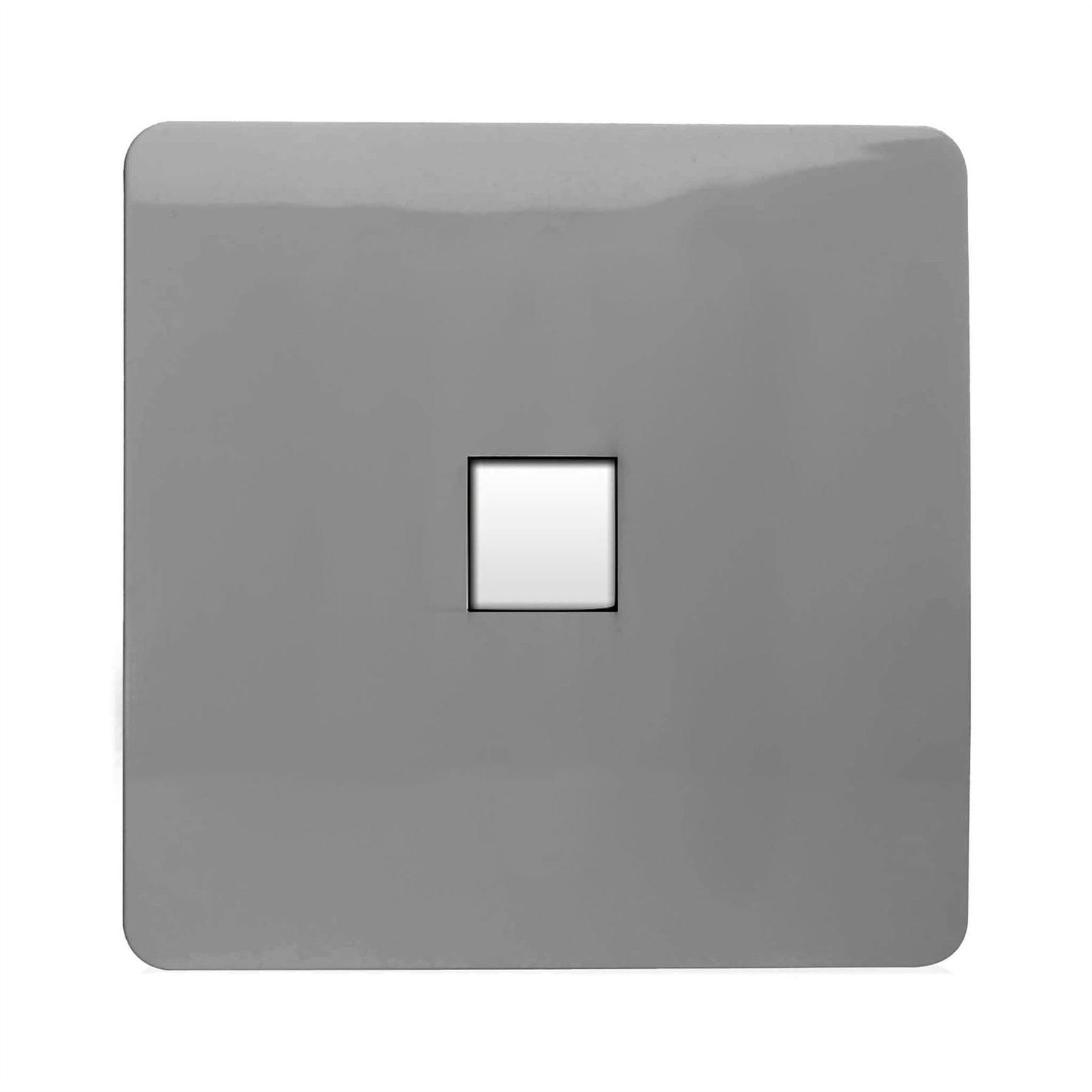 Trendi Switch Light/Grey 1 Gang Rj45 Cat 6 Modern Designer Pc Ethernet Socket In