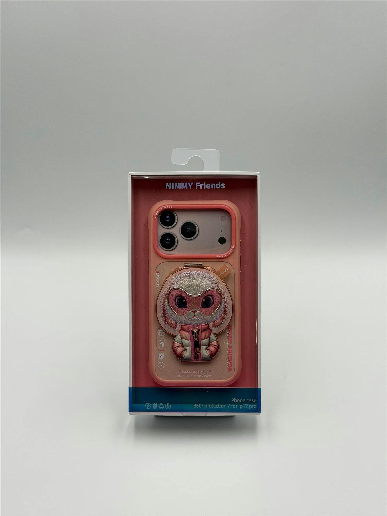 Nimmy Friends Pink Nimmy Cool & Cute 2.0 Rabbit Case With Magsafe Stand For Iphone 17 Pro 6.3" - N-Yjkm-Cxzjzh-Ip17-Pro-08
