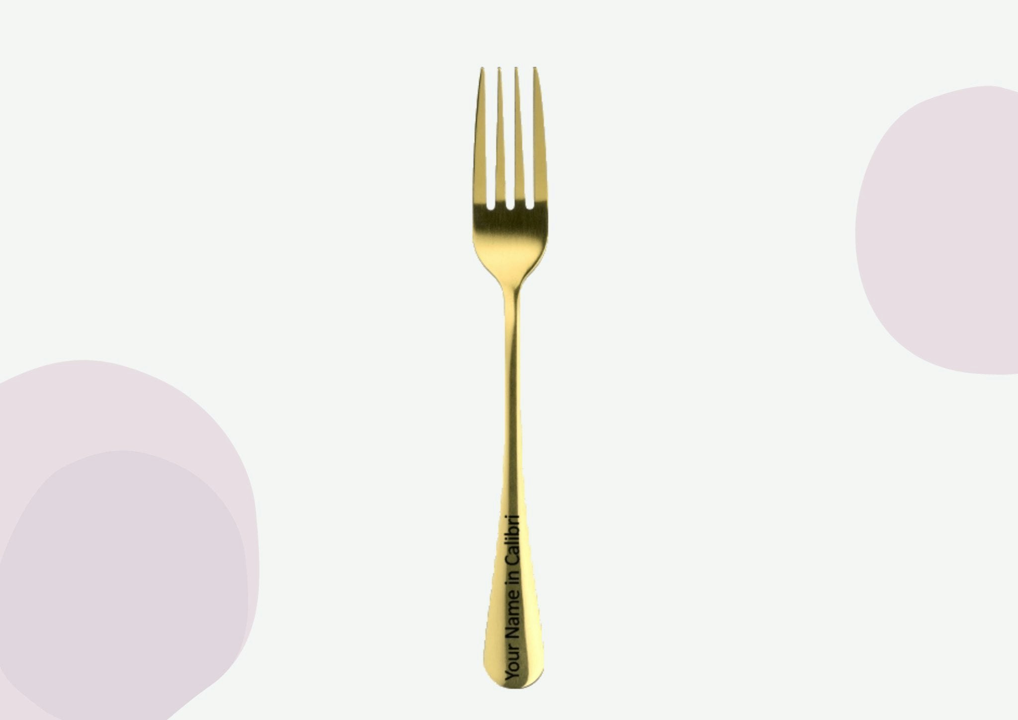 Mylee London Gold Personalised Stainless Steel Fork - No