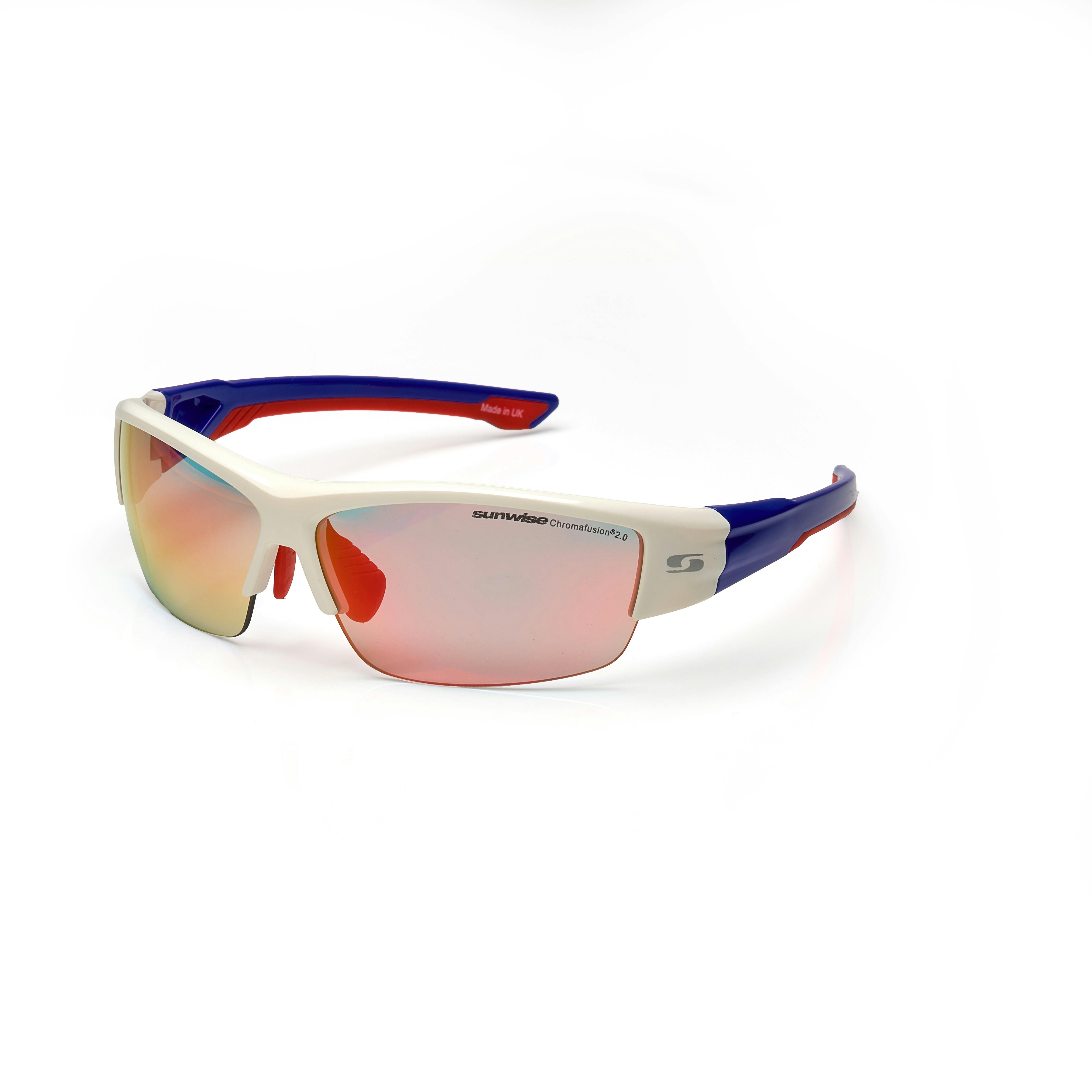 Sunwise White Wellington Sports Sunglasses - Category 1-3 Chromafusion®