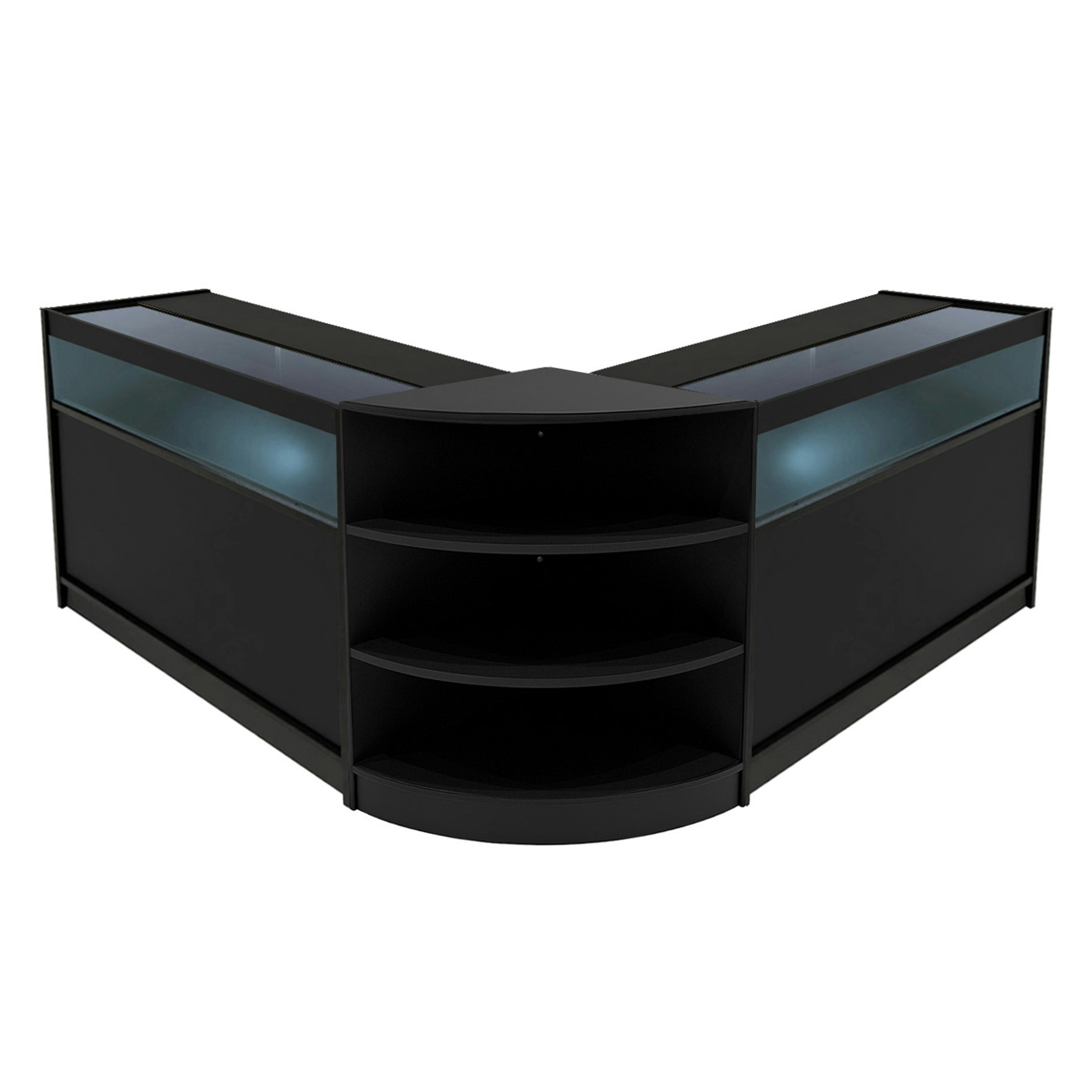 Rackhams Black Theseus Led Shop Counter Set Lm60 & 2 X B1200