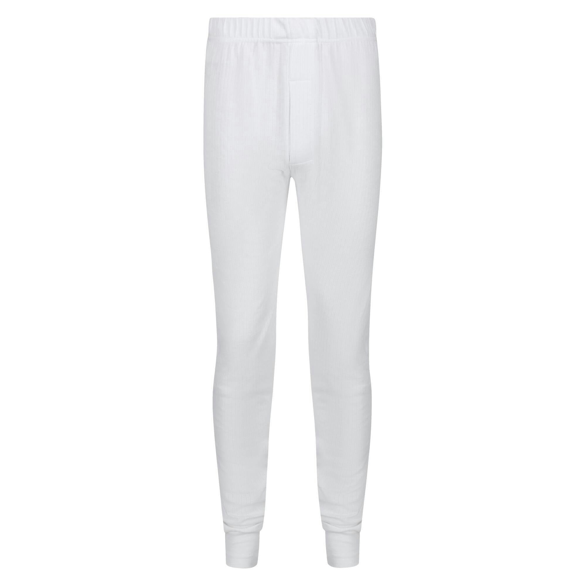 Regatta Men's White Thermal Underwear Long Johns - Xl - 90% Cotton/10% Spandex