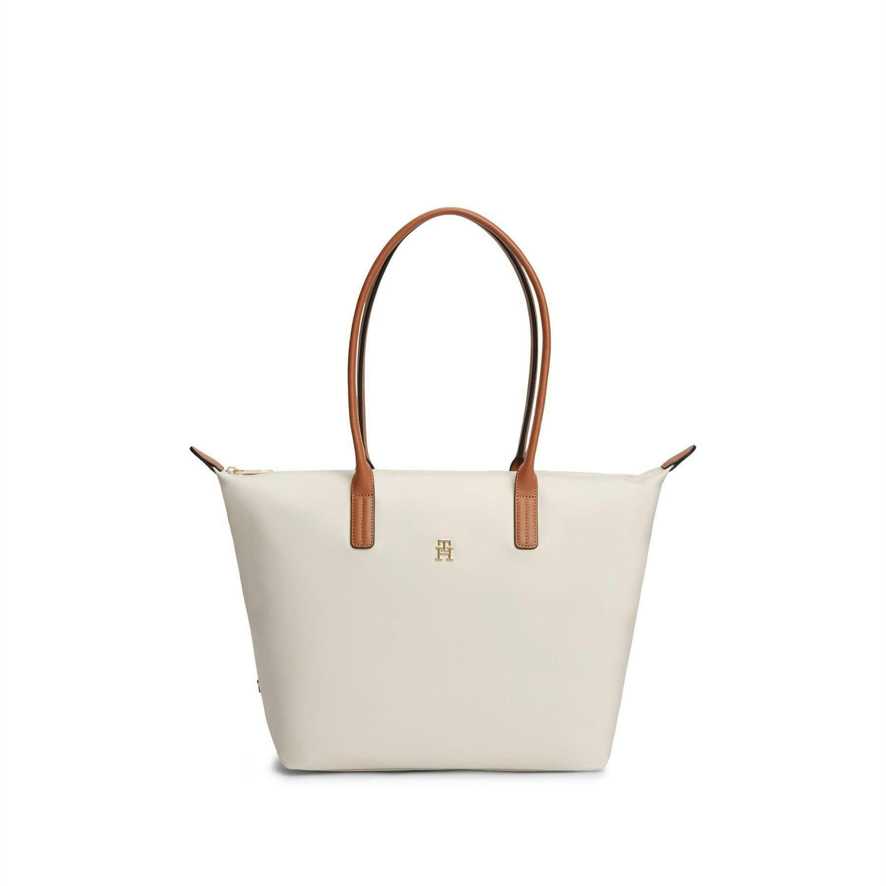 Tommy Hilfiger Cream Popette Monogram Nylon Tote Bag - Soft - One Size - Soft