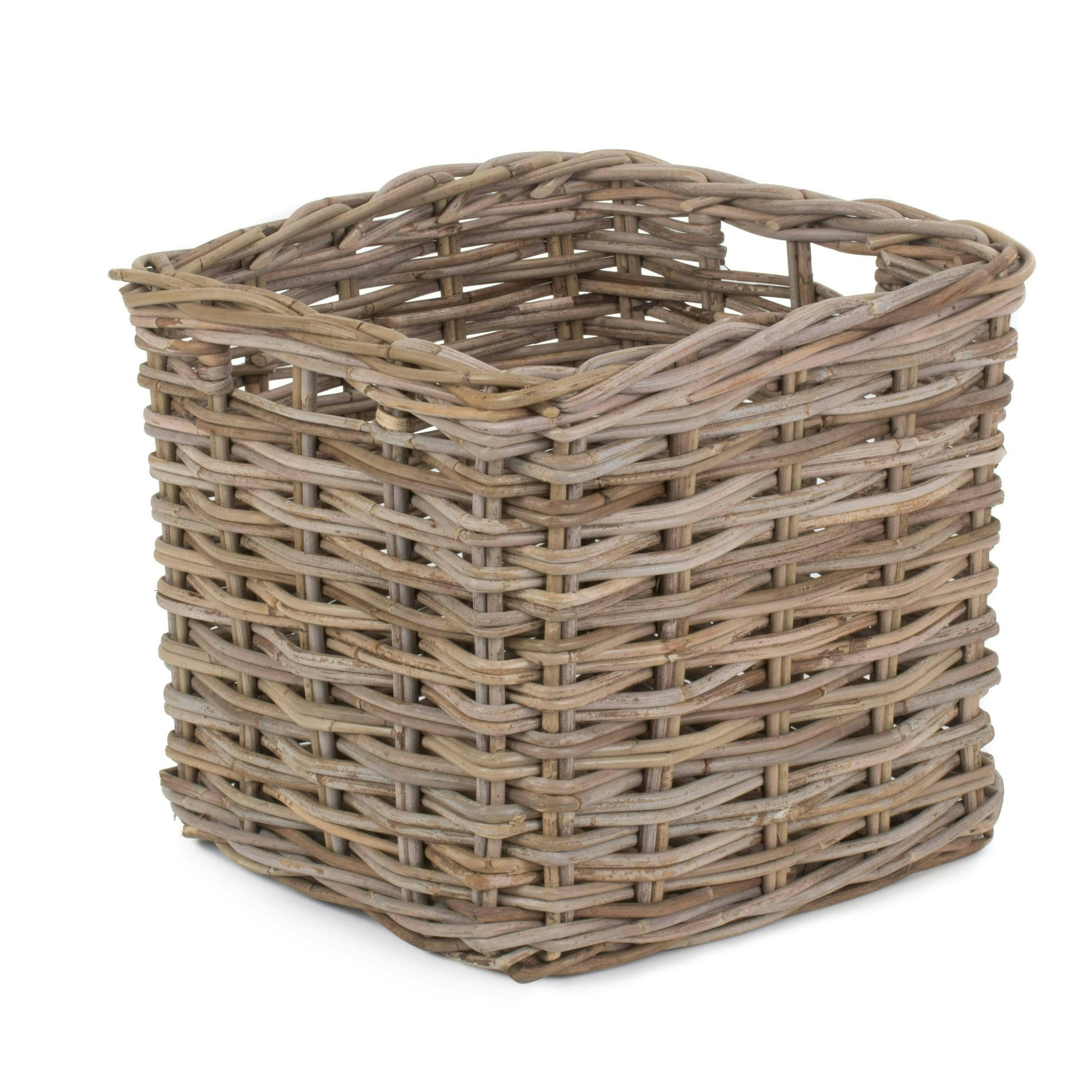 Red Hamper Red/Grey Hamper Square Kubu Rattan Storage Basket