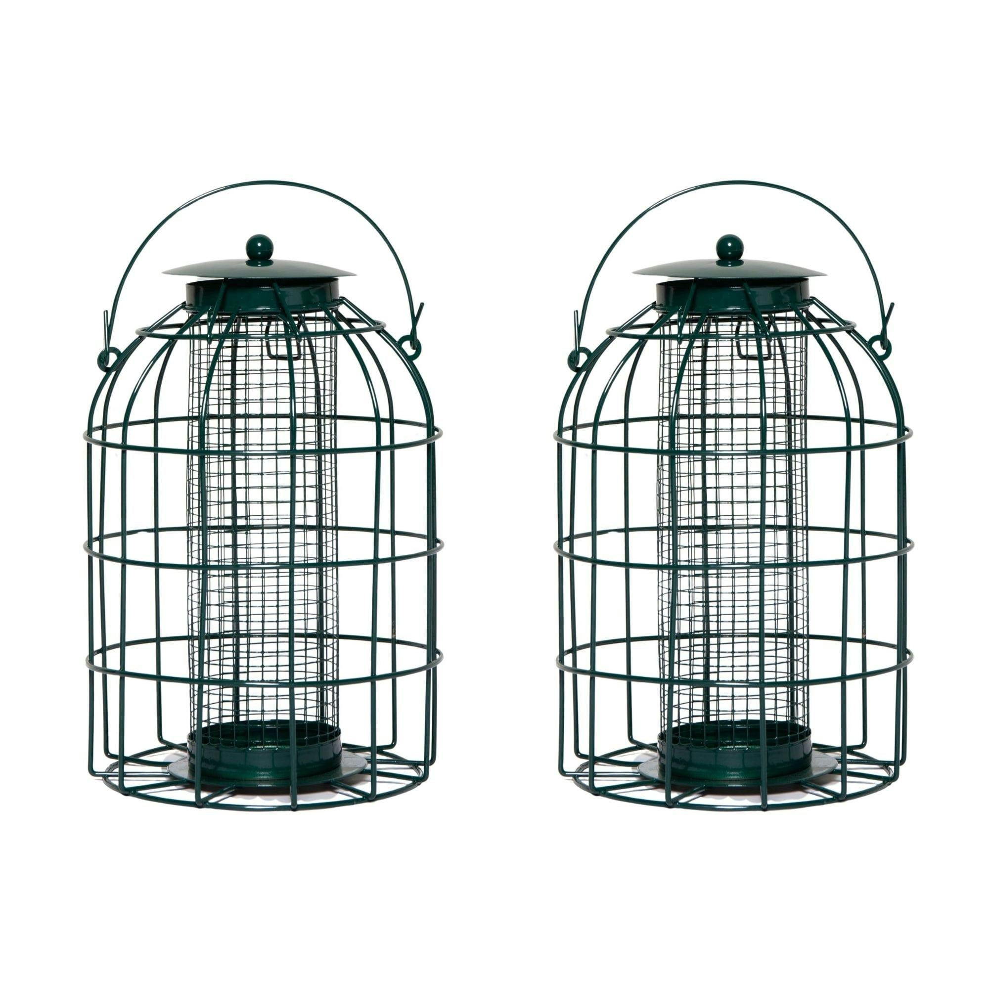 Nature's Market 2pk Wild Bird Nut Feeder - Green - Squirrel Guard - Metal Mesh - Image 4