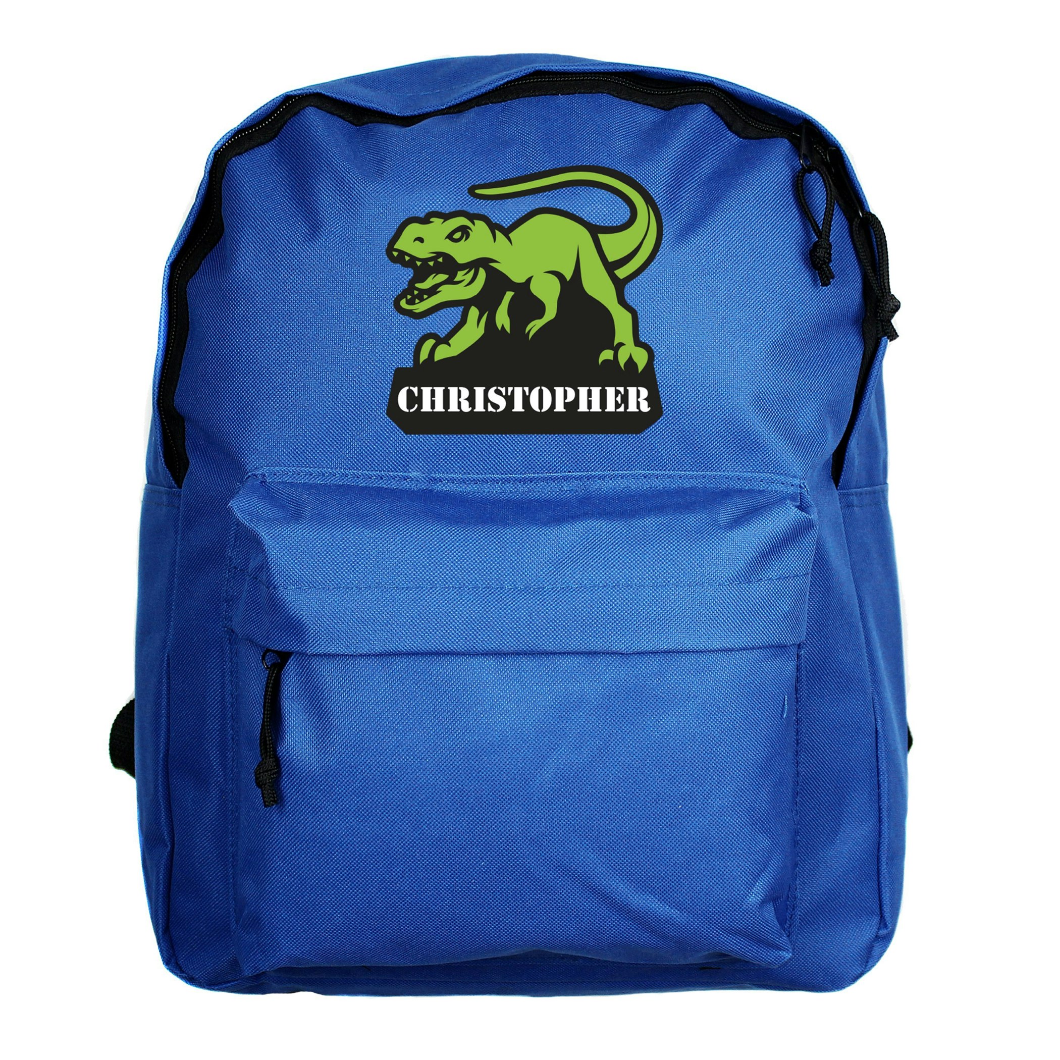 Personalised Memento Company Blue Personalised Dinosaur Backpack