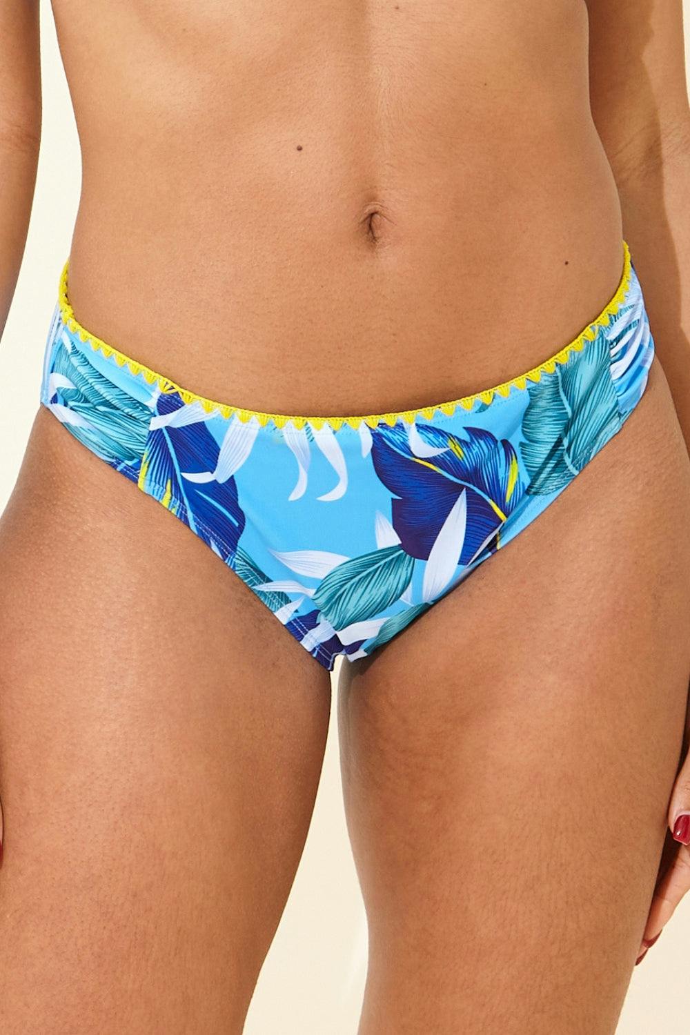 Beachcomber Blue Leaf High Leg Bikini Briefs - 12