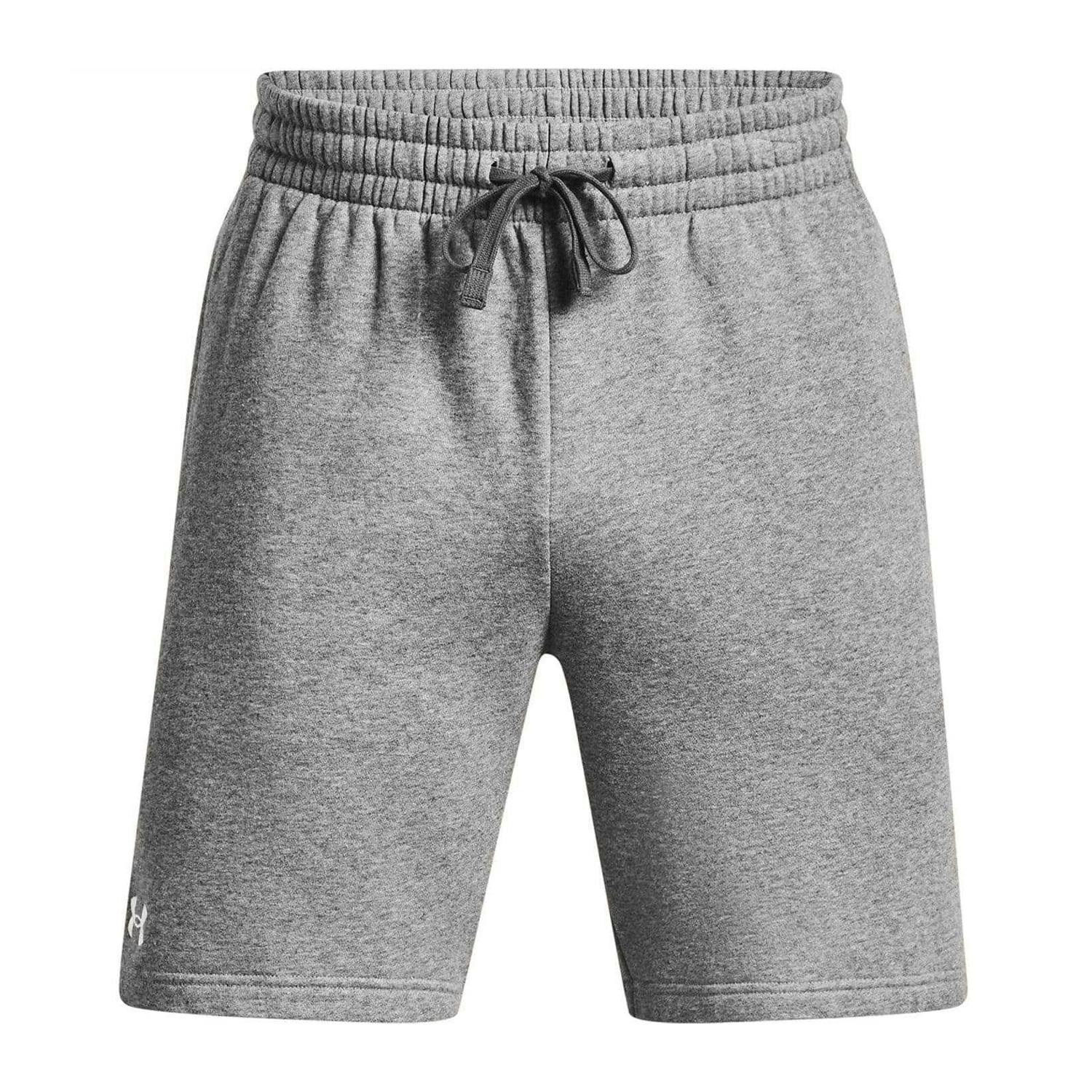 Under Armour Men's Gray Rival Cotton Blend Shorts - Frost - S - Frost - 80% Cotton/20% Polyester