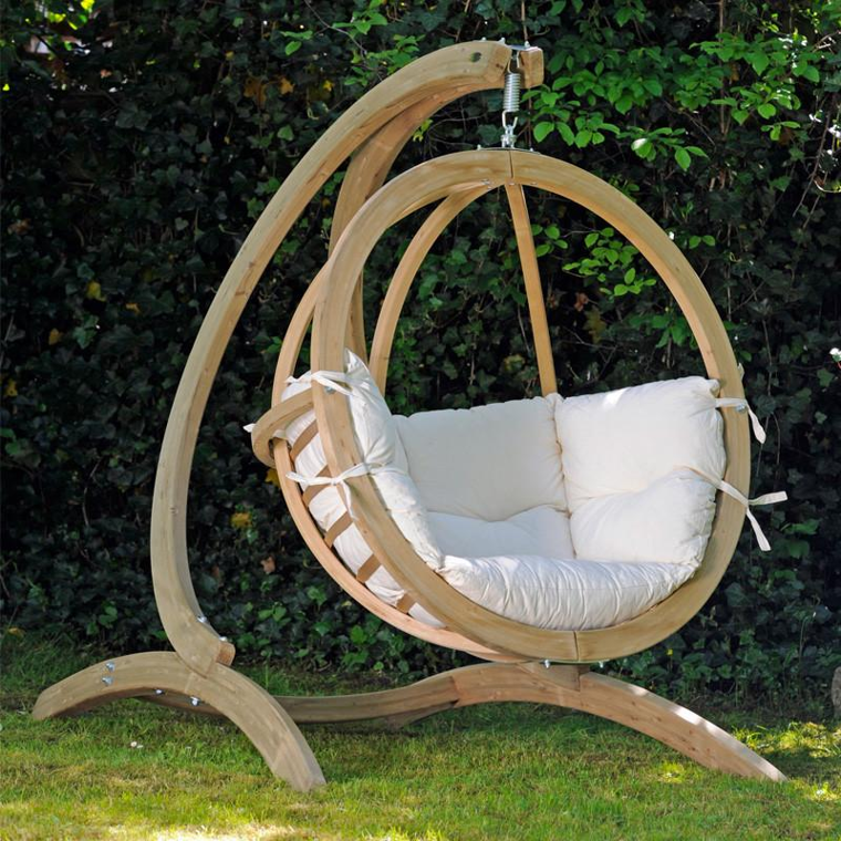 Rackhams Anthracite Globo Single Hanging Egg Chair Set