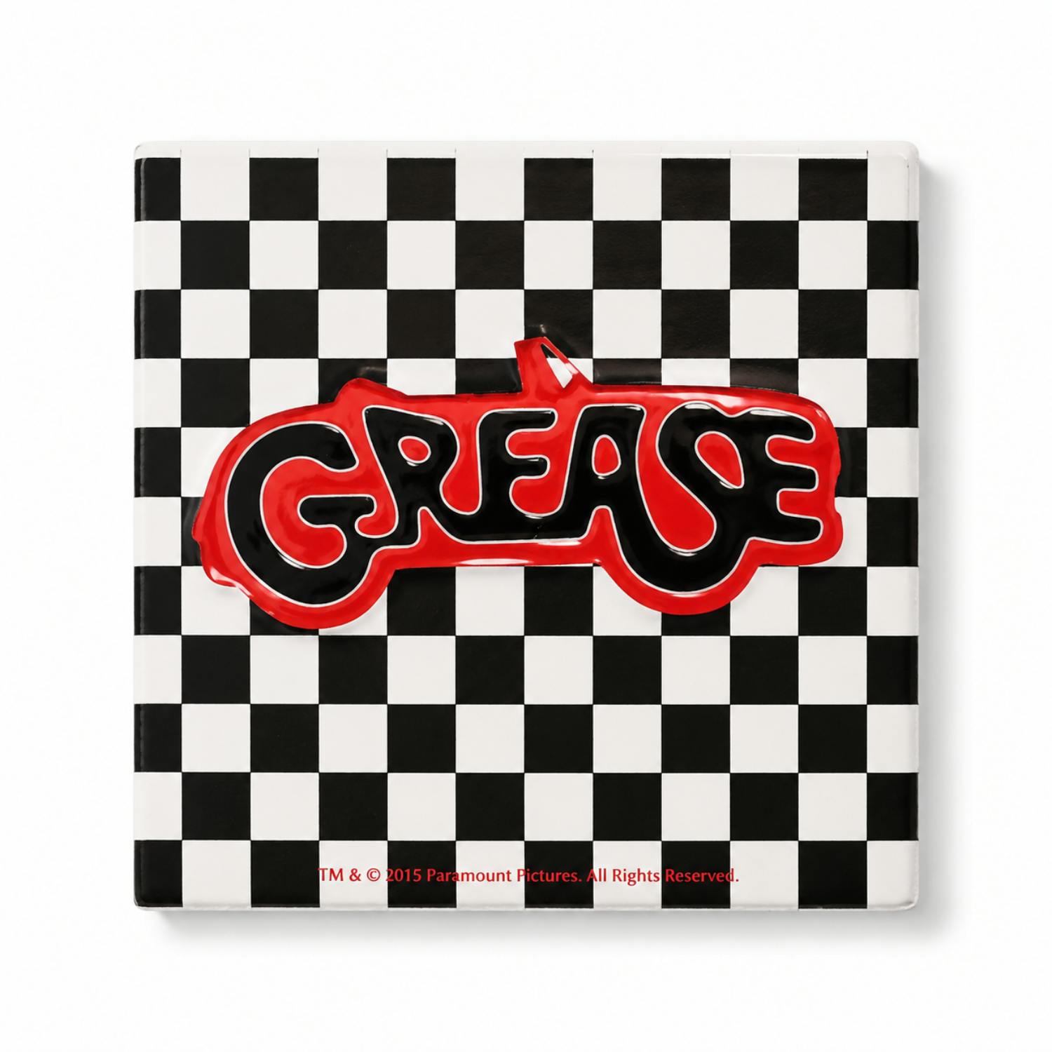Rackhams Black Fandomania Grease Checkerboard Coaster - Coaster