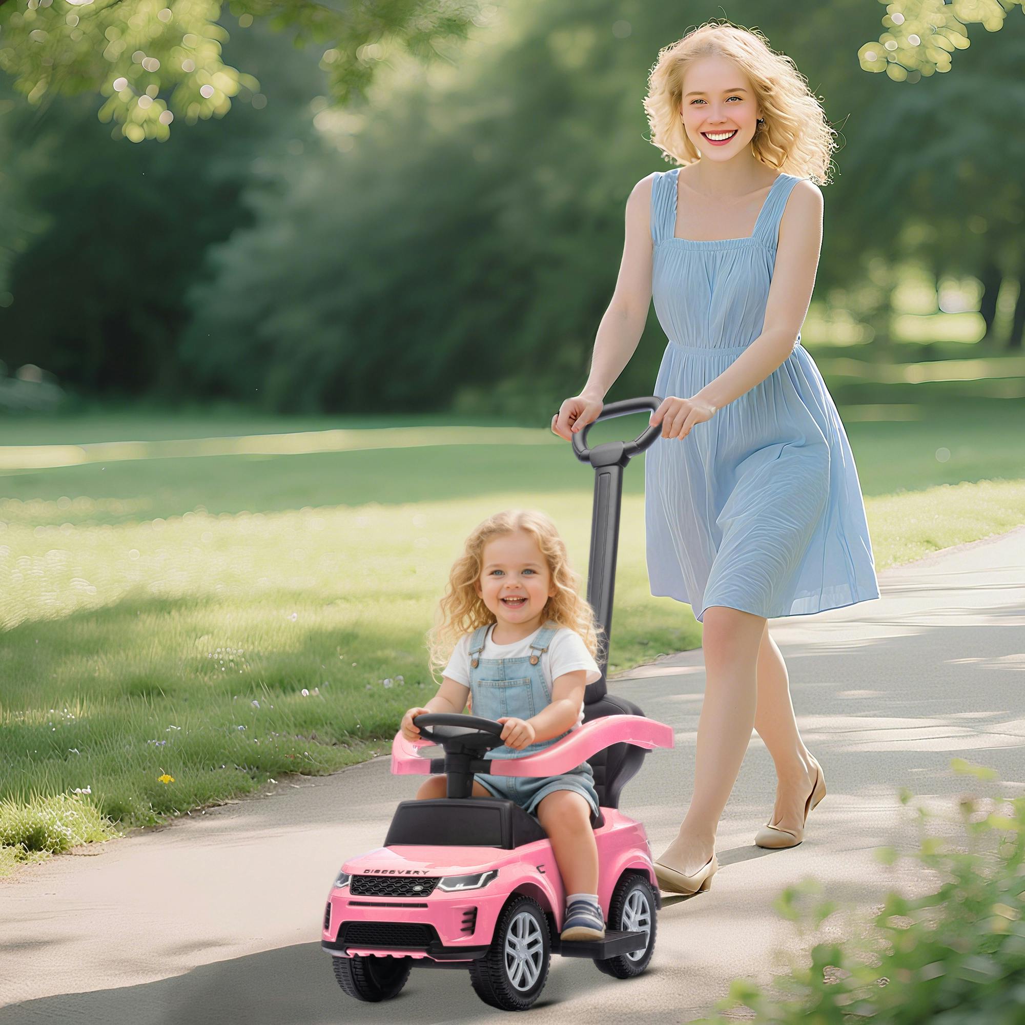 Aiyaplay Unisex Pink Land Rover Licensed Baby Push Car, 2-In-1 Ride On Car, - Image 4