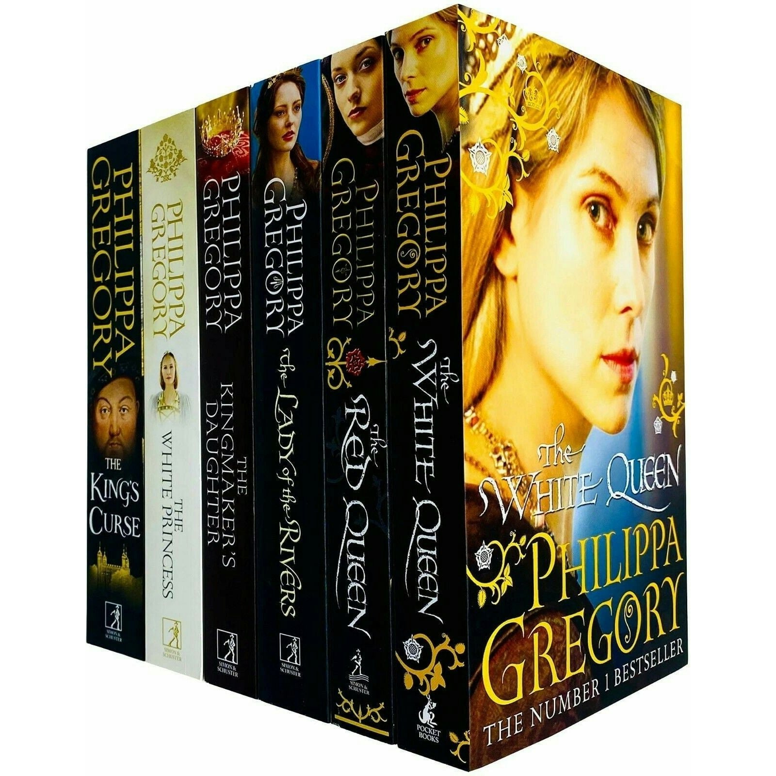 Simon & Schuster Women's Red/White Cousins War Series Collection Philippa Gregory 6 Books Set